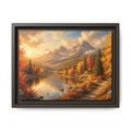 Autumn Mountain Lake Framed Canvas Wall Art