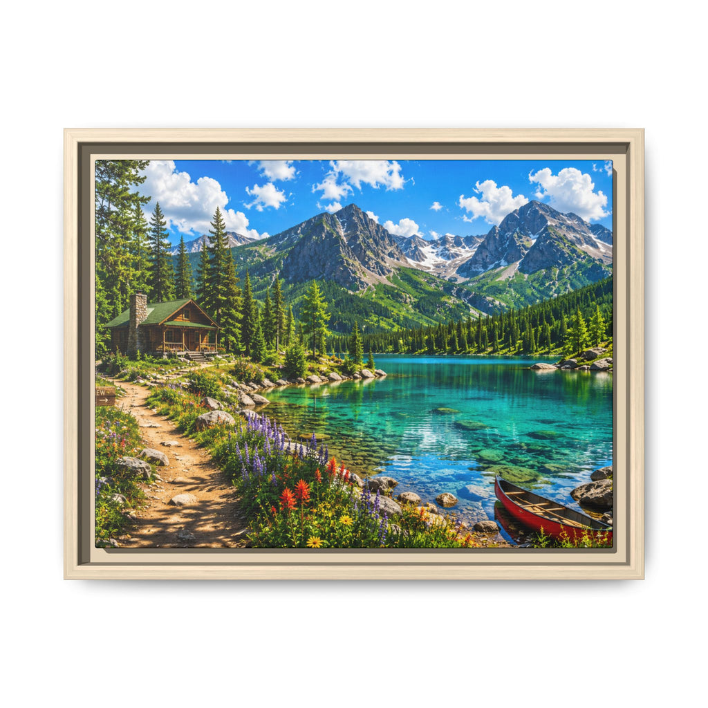 Framed Multi-Color Magnolia Canvas Print — Vibrant Floral Wall Art
