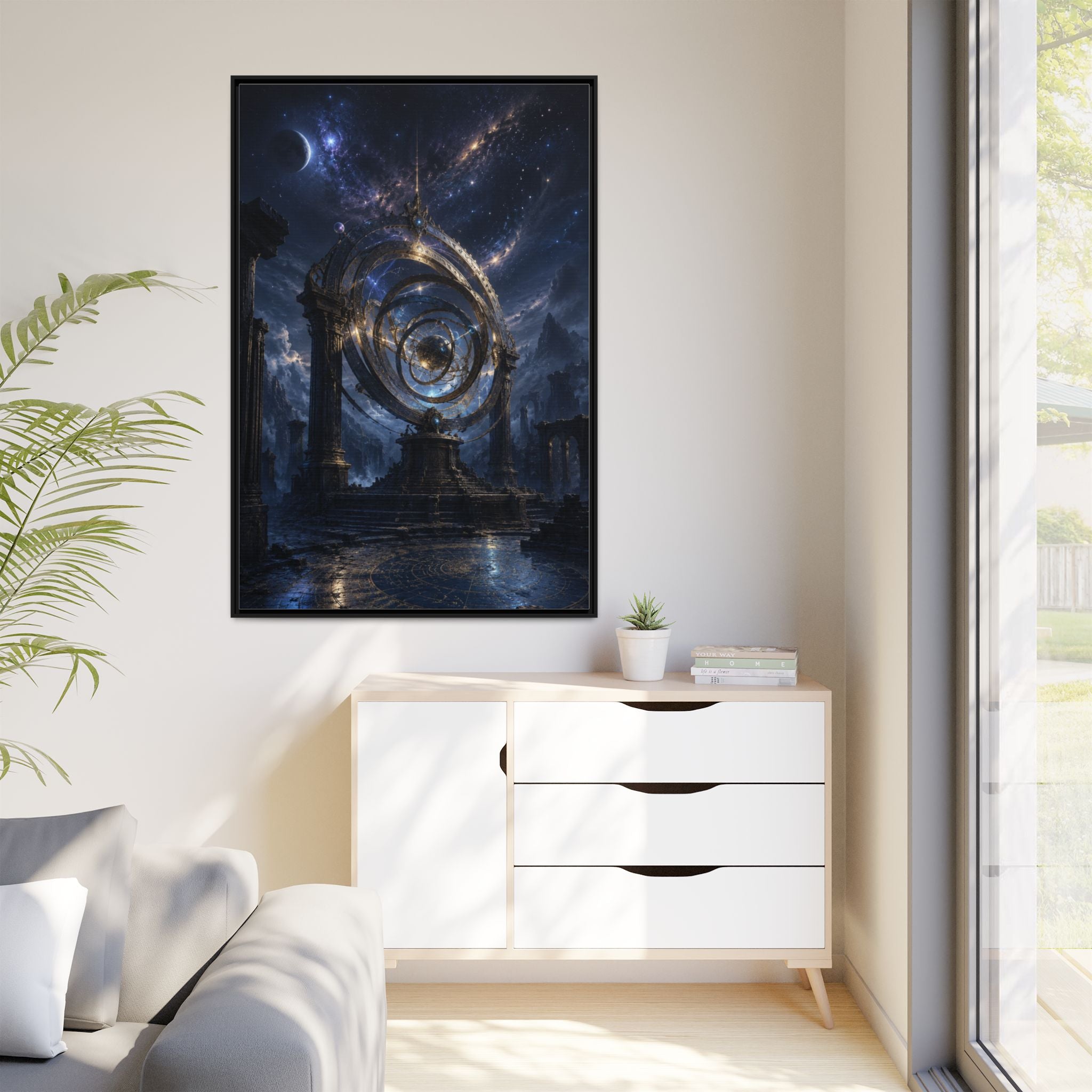Mystical Astral Portal Matte Canvas Print — Framed Wall Art