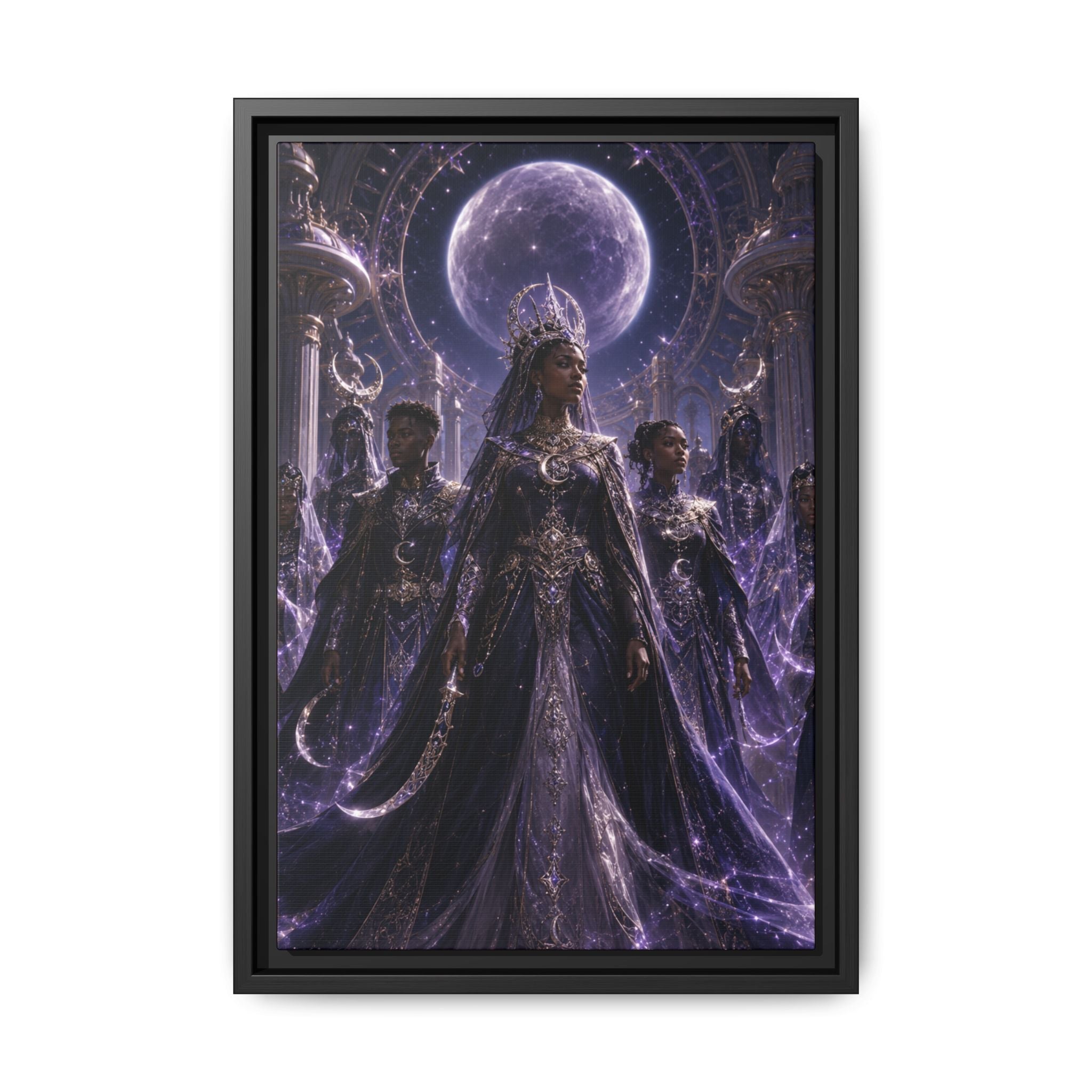 Mystic Moon Queen Fine Art Paper Print — Fantasy Royalty Wall Art