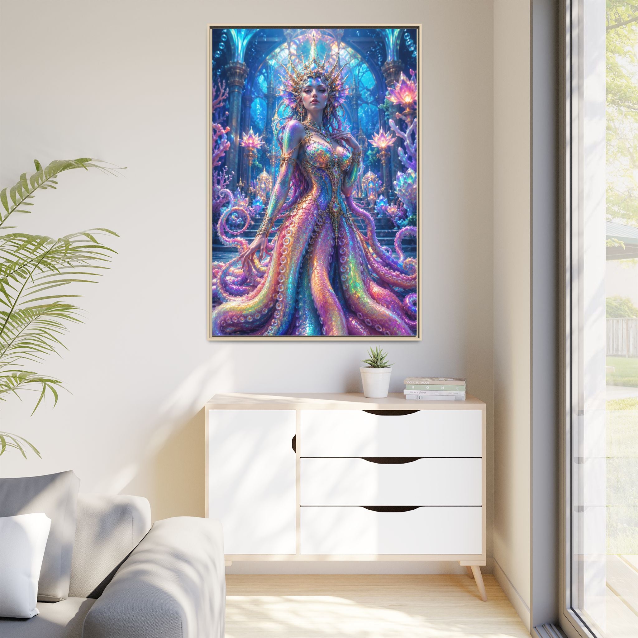 Rainbow Sea Empress Matte Canvas Print (Framed)