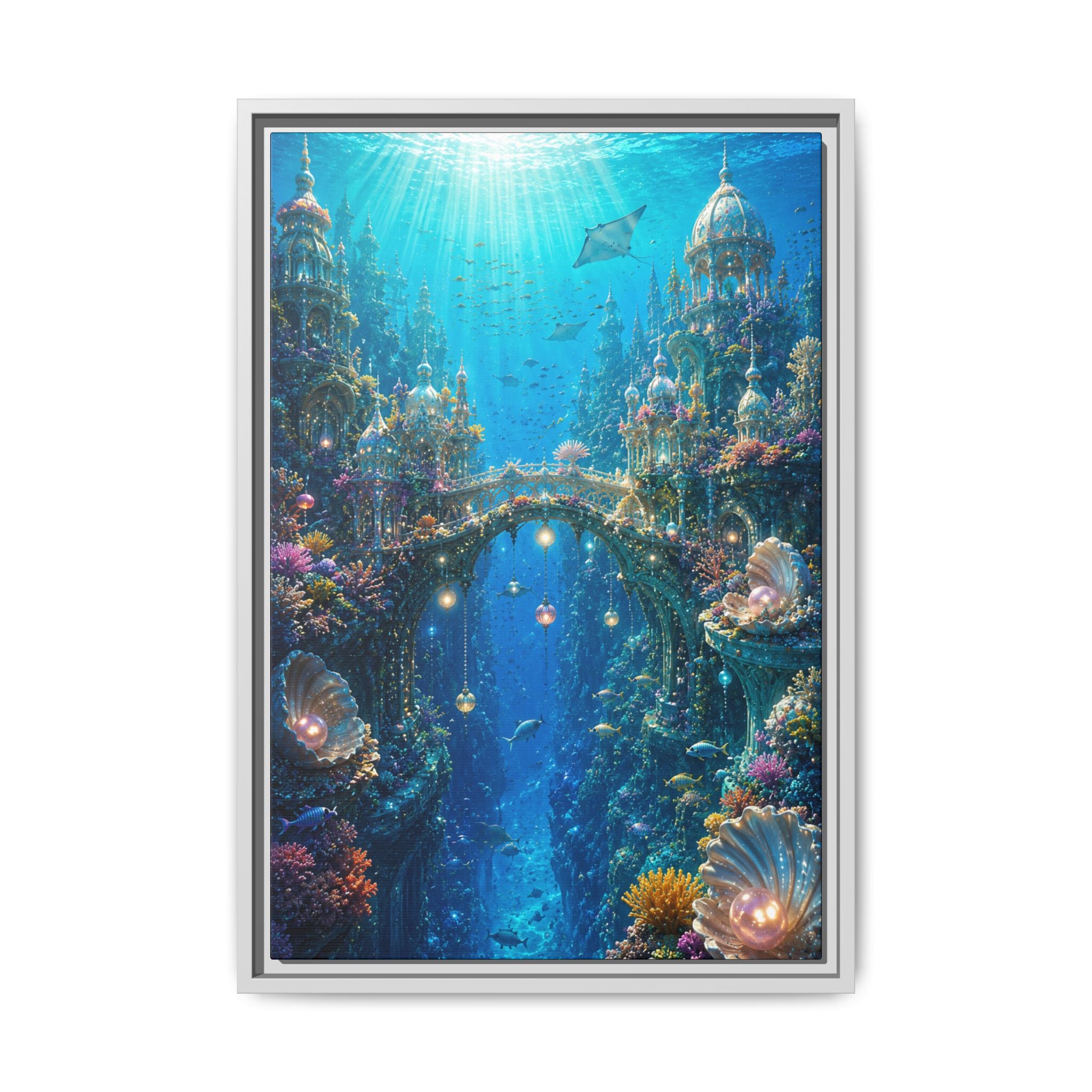 Underwater Fantasy Fine Art Paper Print — Ocean City Coral Reef Wall Art