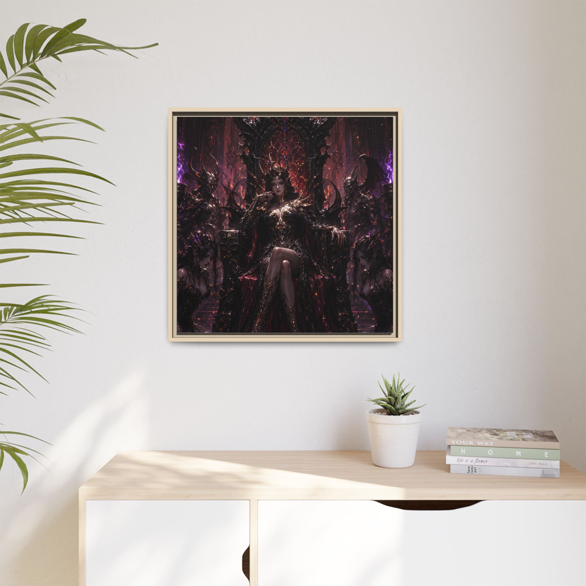 Dark Fantasy Queen Matte Canvas Framed Art