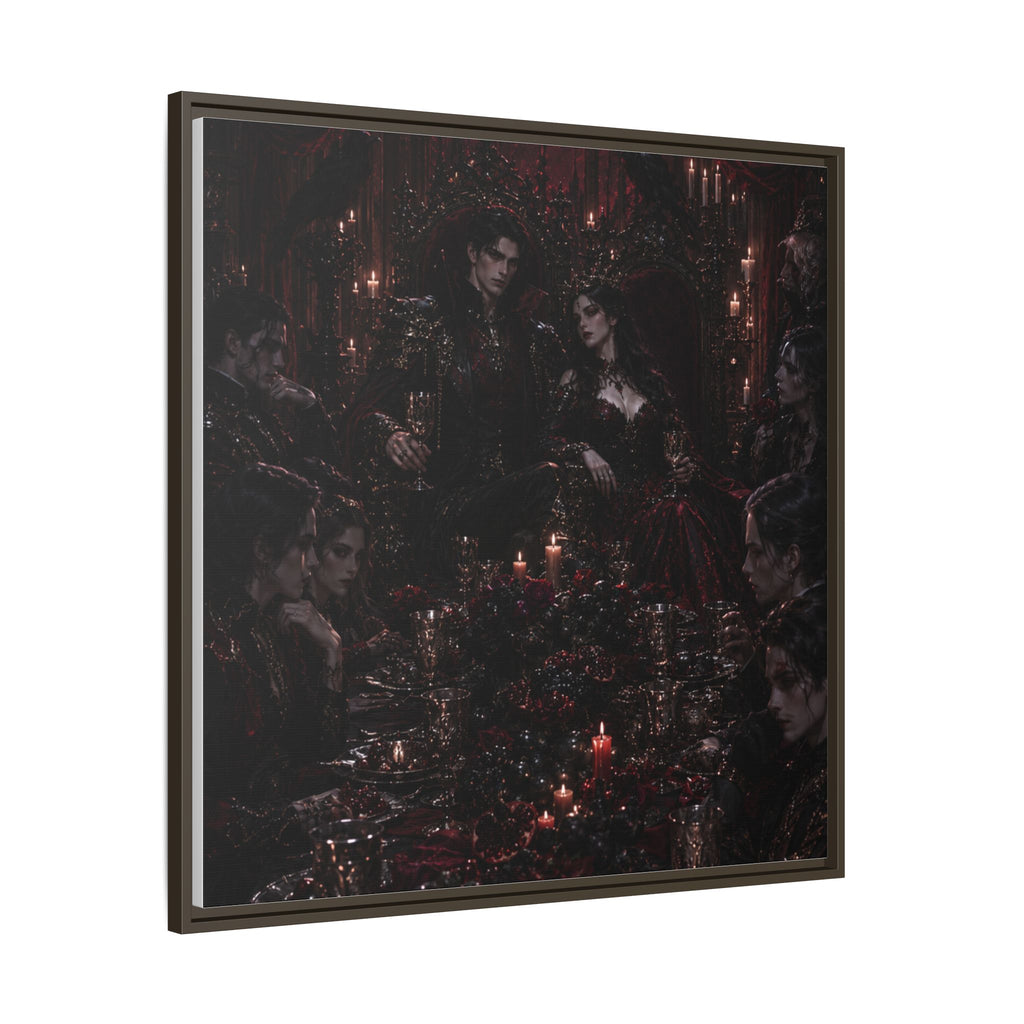 Gothic Victorian Dinner Party Matte Framed Canvas