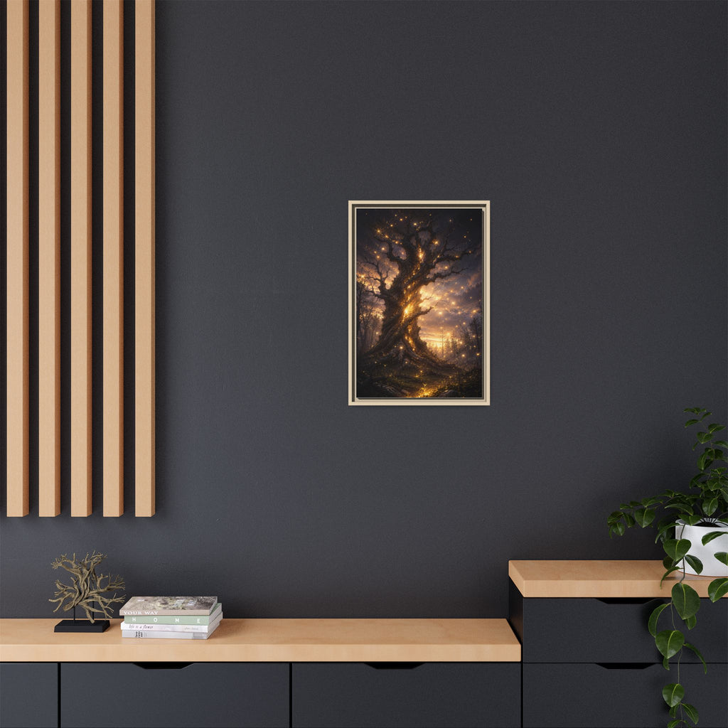 Enchanted Tree Matte Canvas Print — Framed Fantasy Wall Art