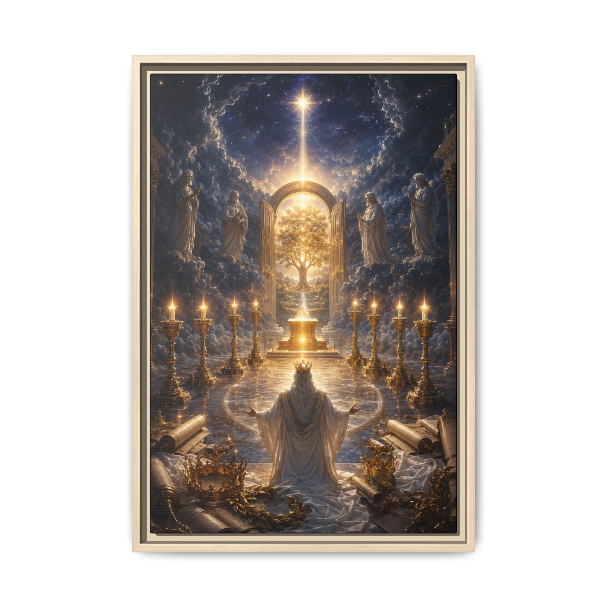 Fine Art Paper Print — Radiant Sacred Altar Scene