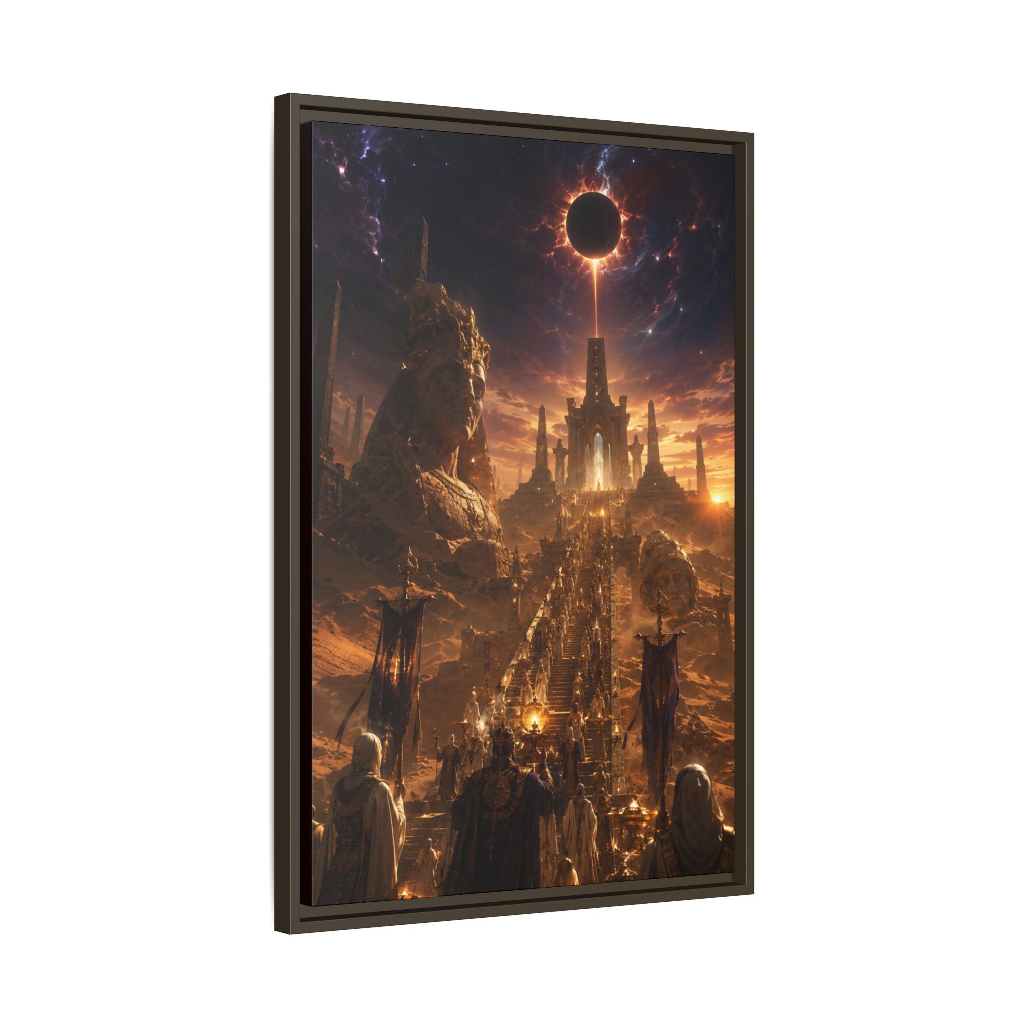 Fine Art Paper Print — Epic Fantasy City at Sunset