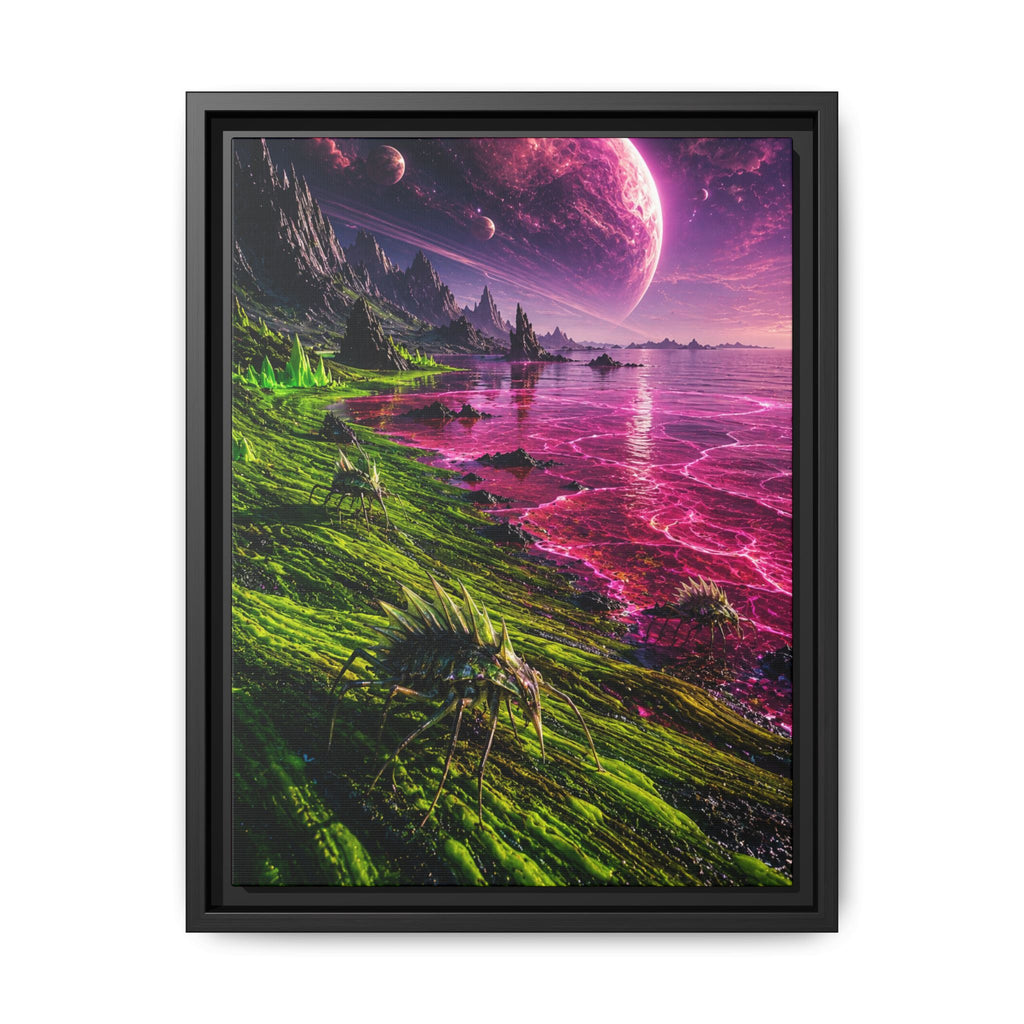 Fine Art Paper Print - Neon Alien Landscape Wall Art