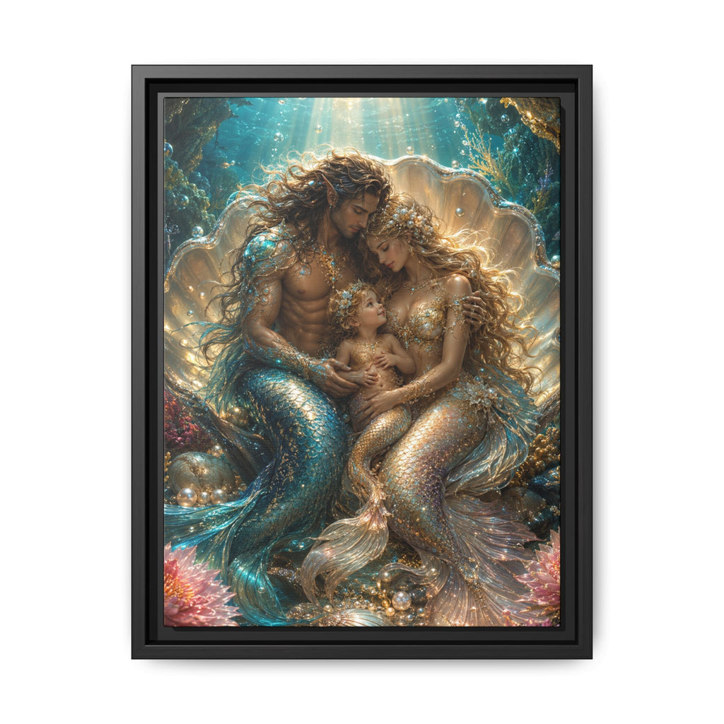 Mermaid Family Art Print — Oceanic Fantasy Fine Art Wall Decor Fine Art Paper Print