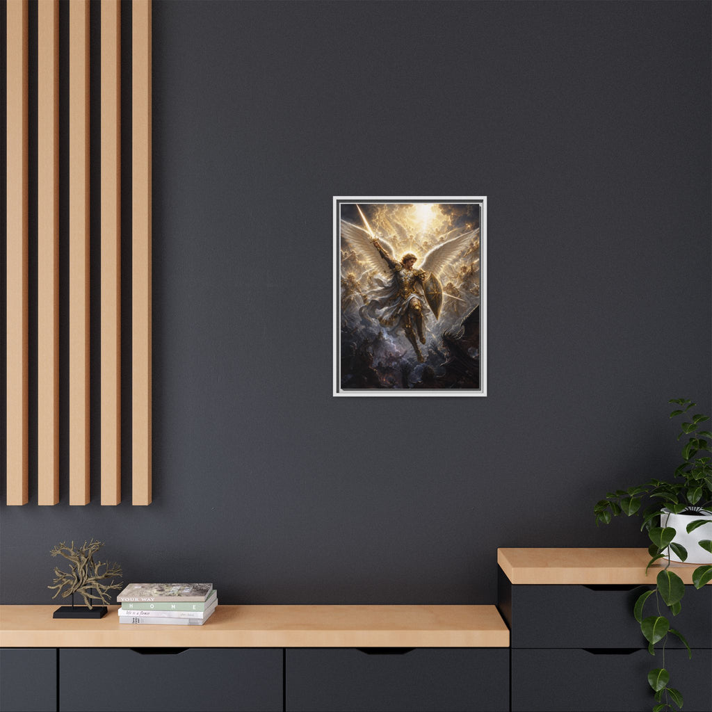 Framed Matte Canvas: Radiant Archangel Wall Art