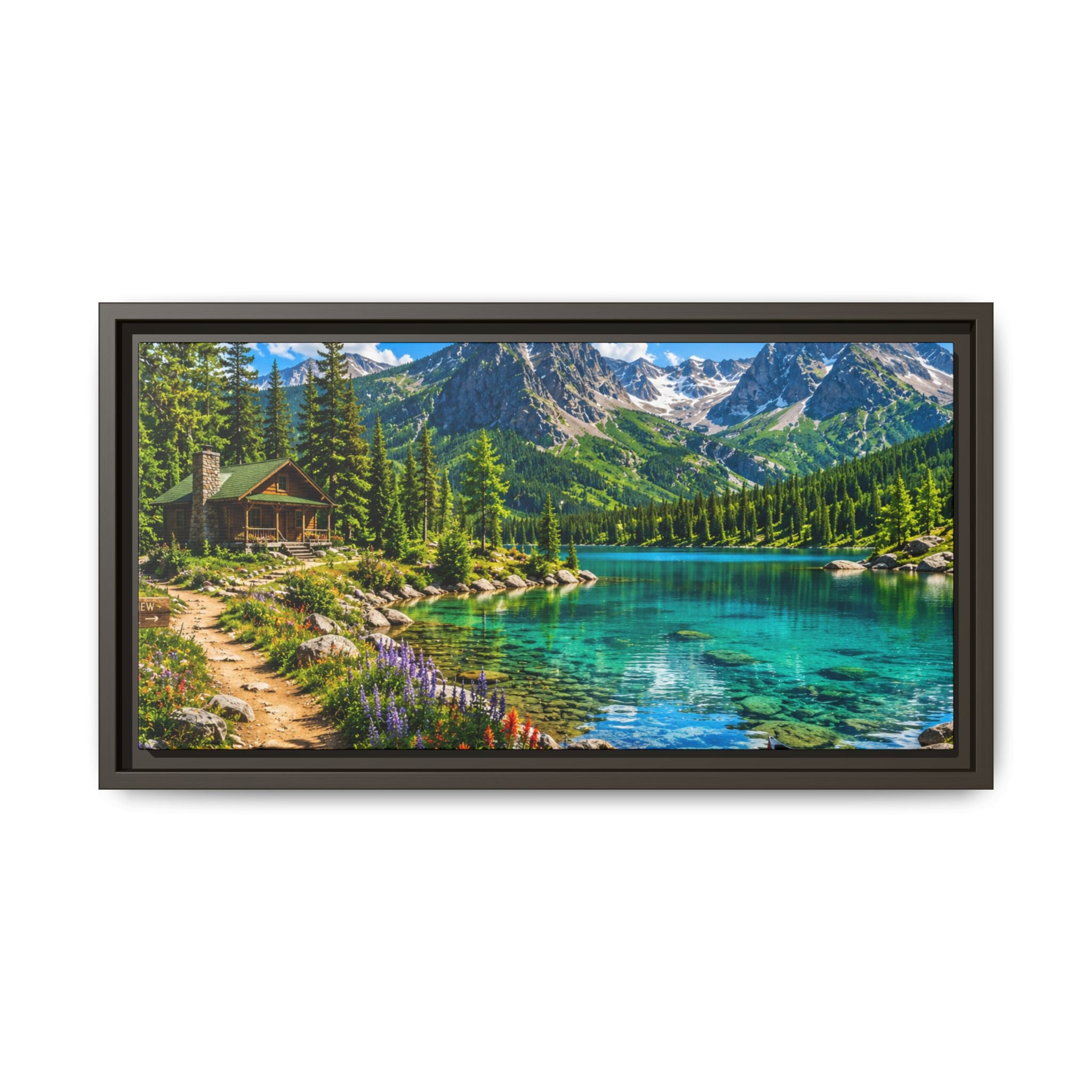 Framed Multi-Color Magnolia Canvas Print — Vibrant Floral Wall Art