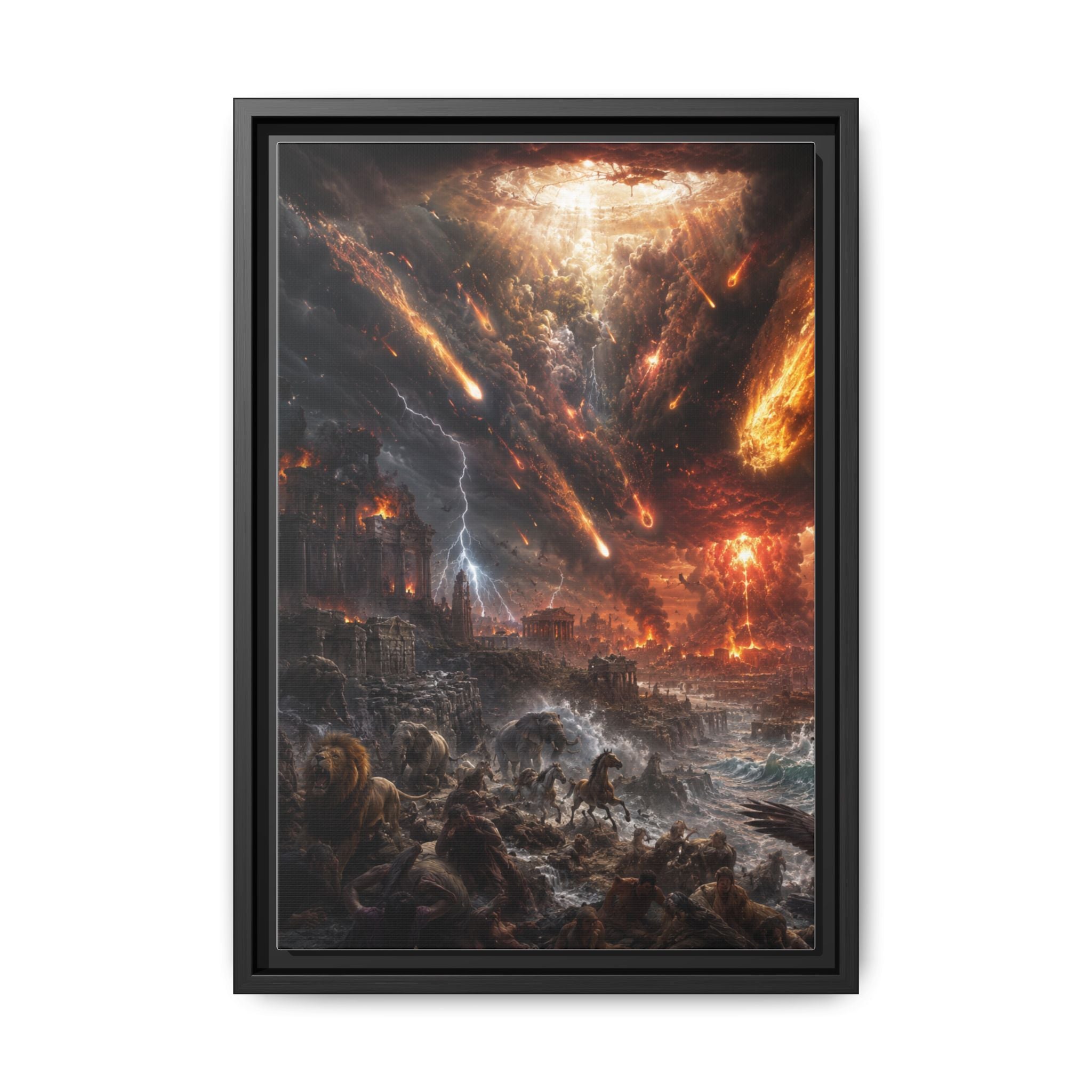 Apocalyptic Storm Matte Canvas Print (Framed)