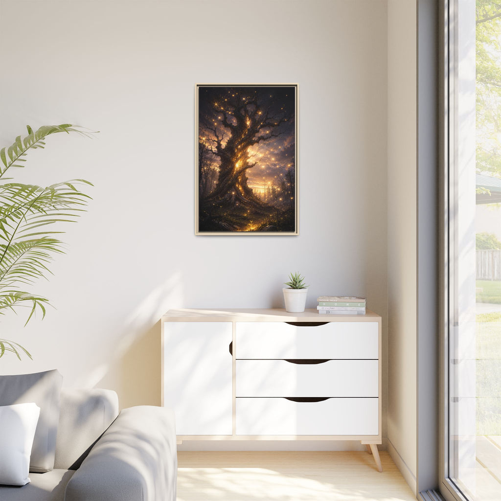 Enchanted Tree Matte Canvas Print — Framed Fantasy Wall Art