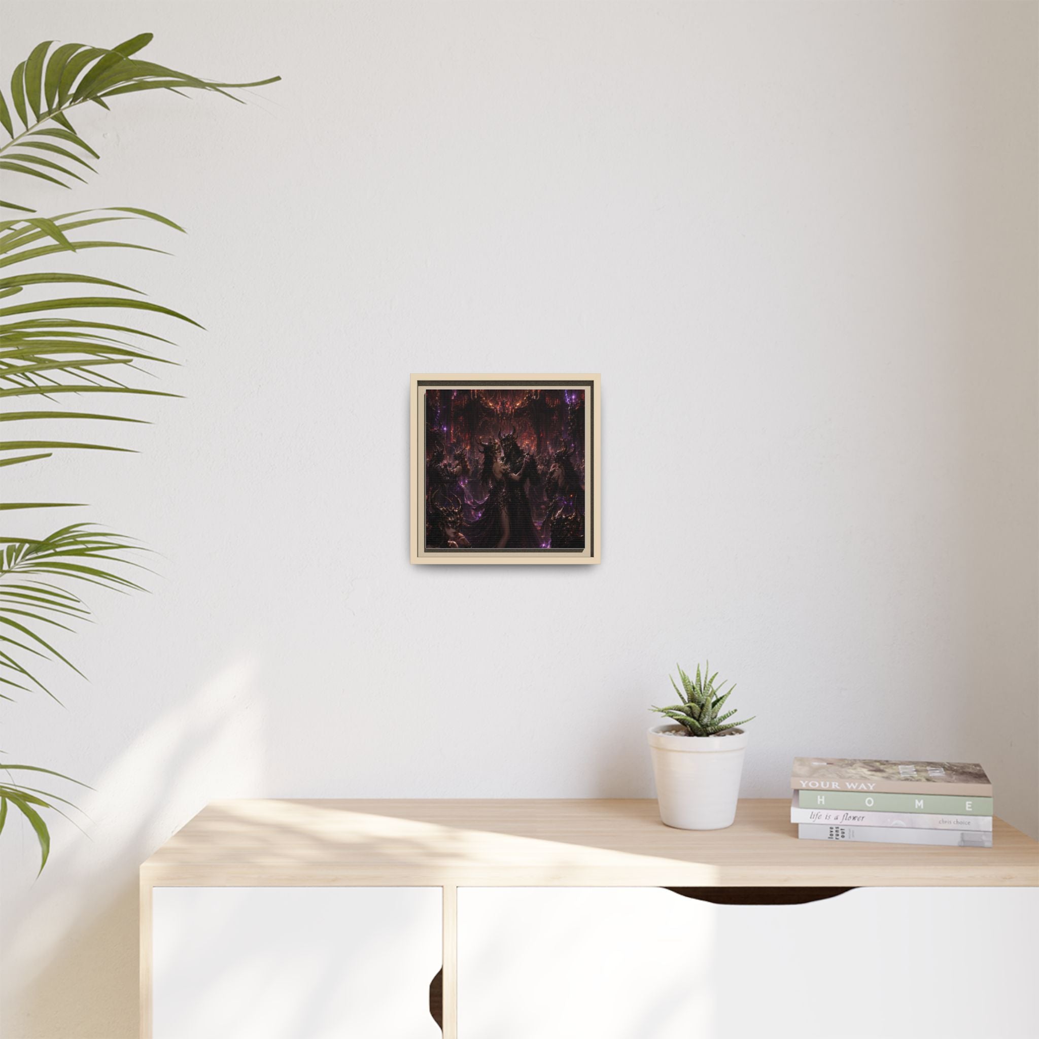 Framed Matte Canvas — Dark Fantasy Demon Lord Wall Art