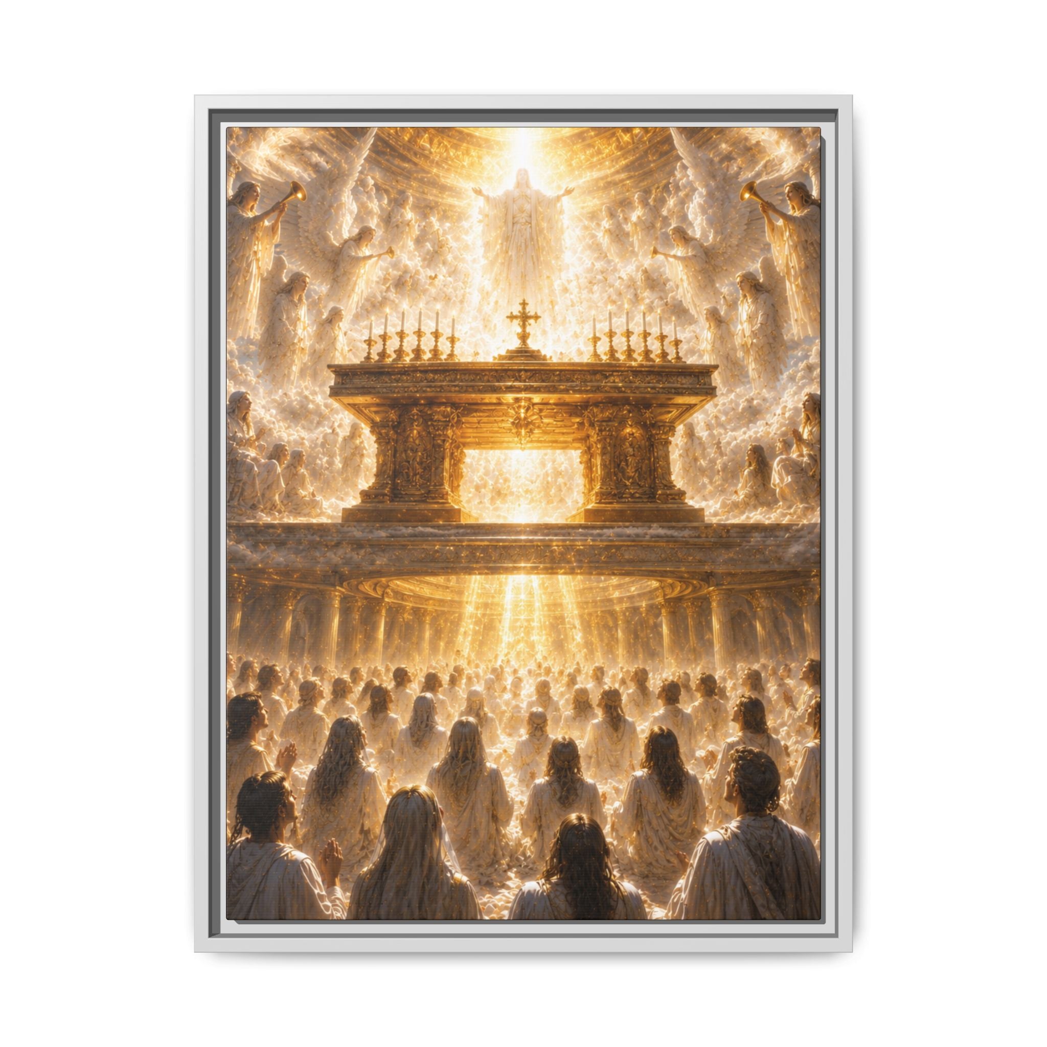 Heavenly Altar Fine Art Paper Print Wall Art — Spiritual Church Scene