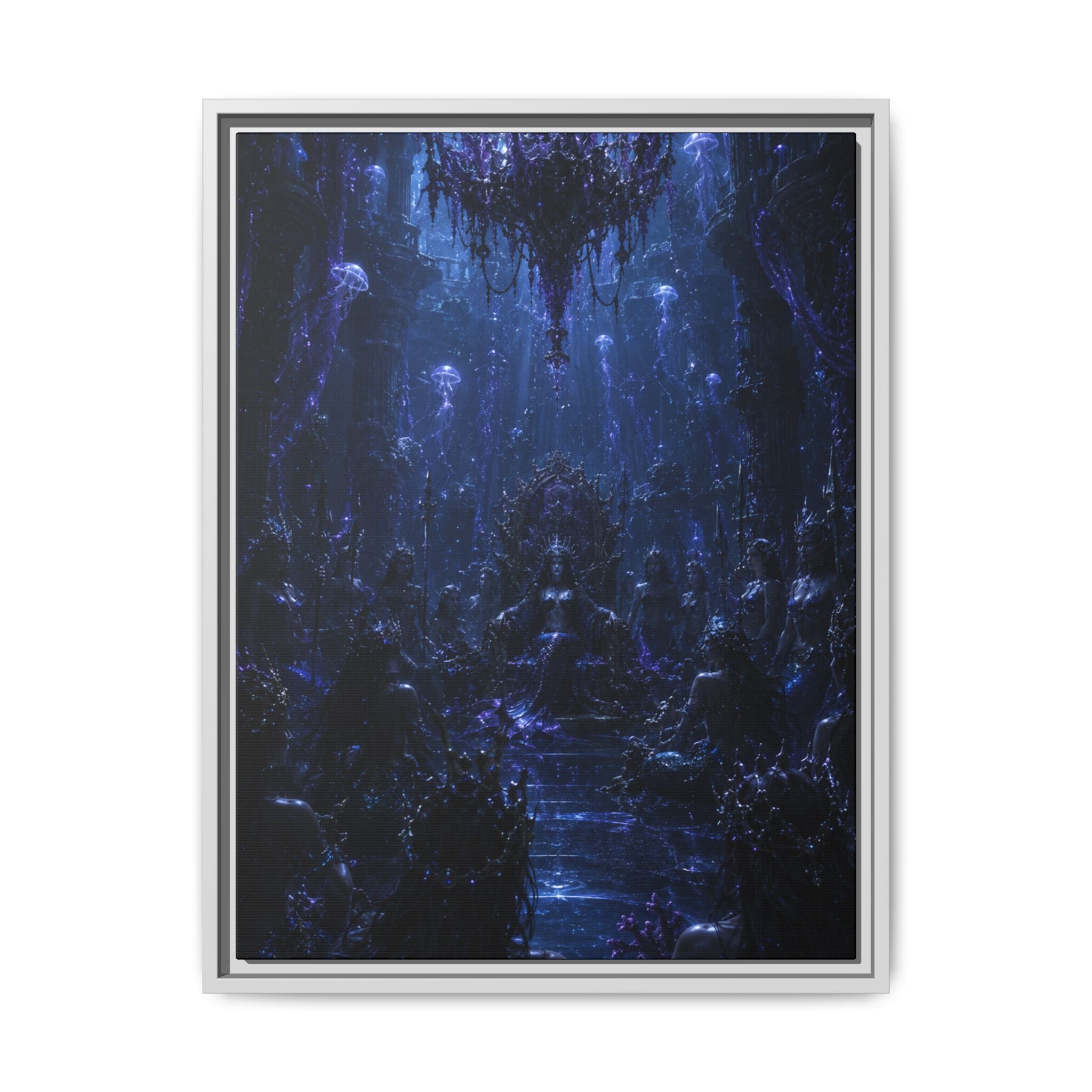 Mystic Blue Cavern Fine Art Paper Print