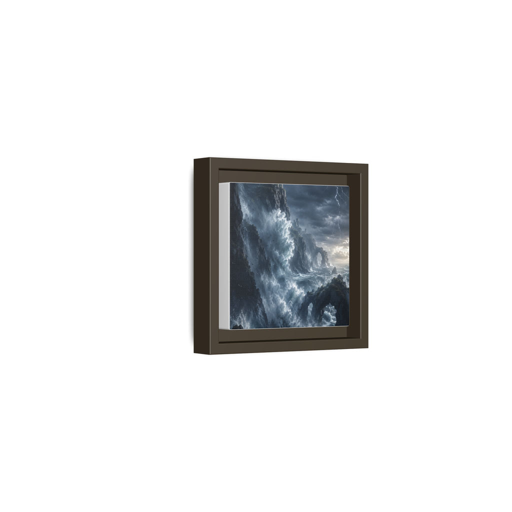 Framed Matte Canvas - Stormy Ocean Fantasy Wall Art