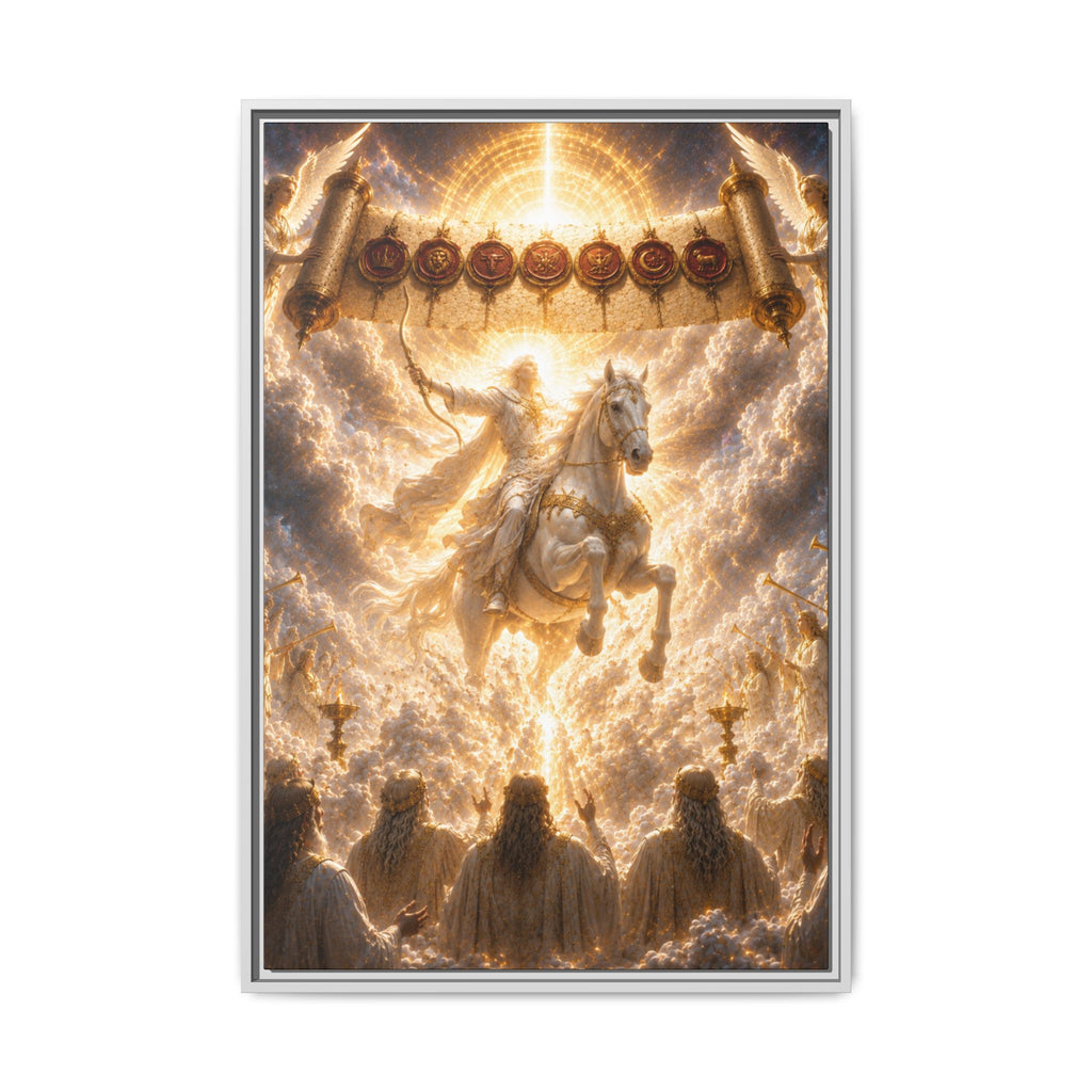 Fine Art Paper Print – Glorious Rider on White Horse Religious Wall Art