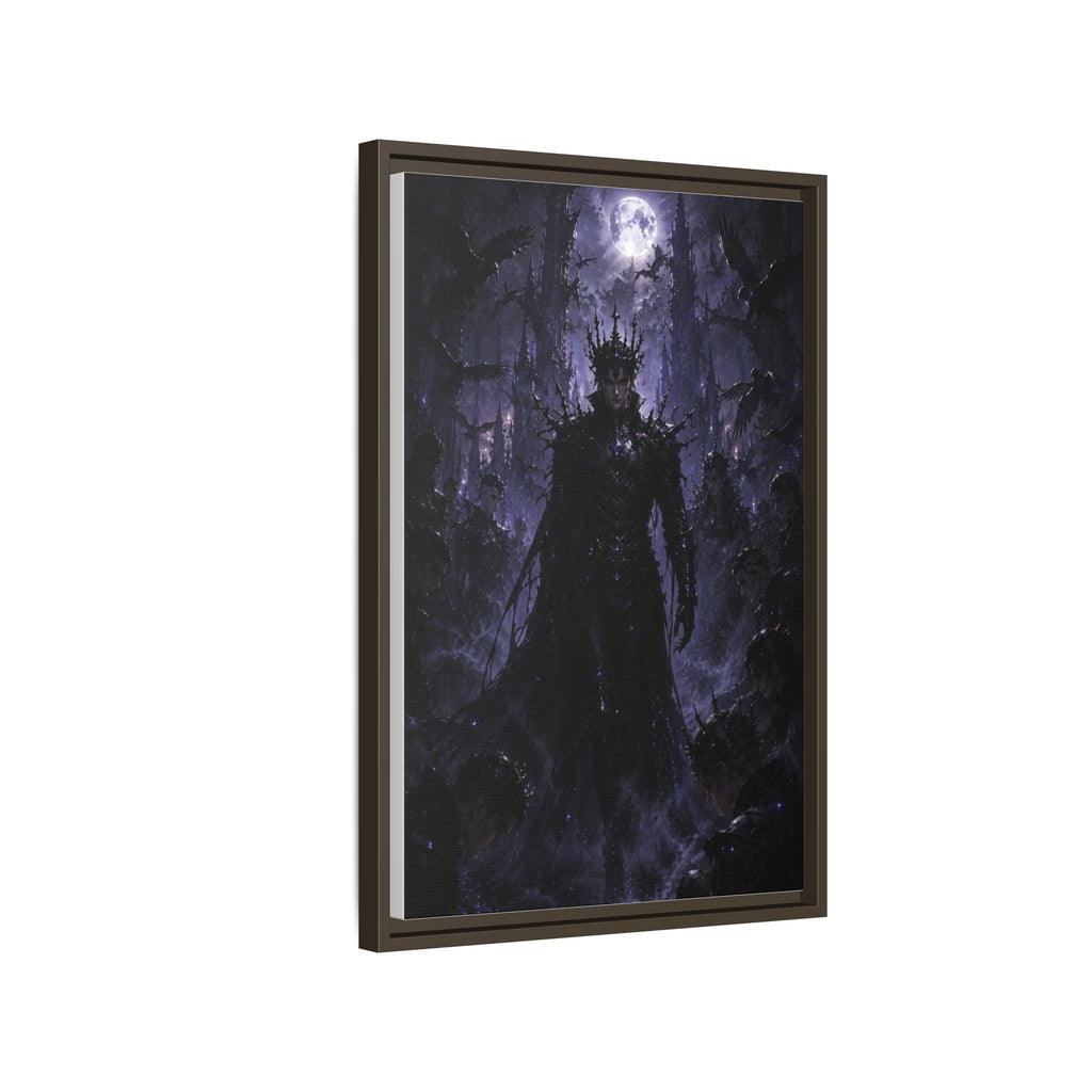 Dark King Matte Canvas Framed Print — Gothic Fantasy Wall Art