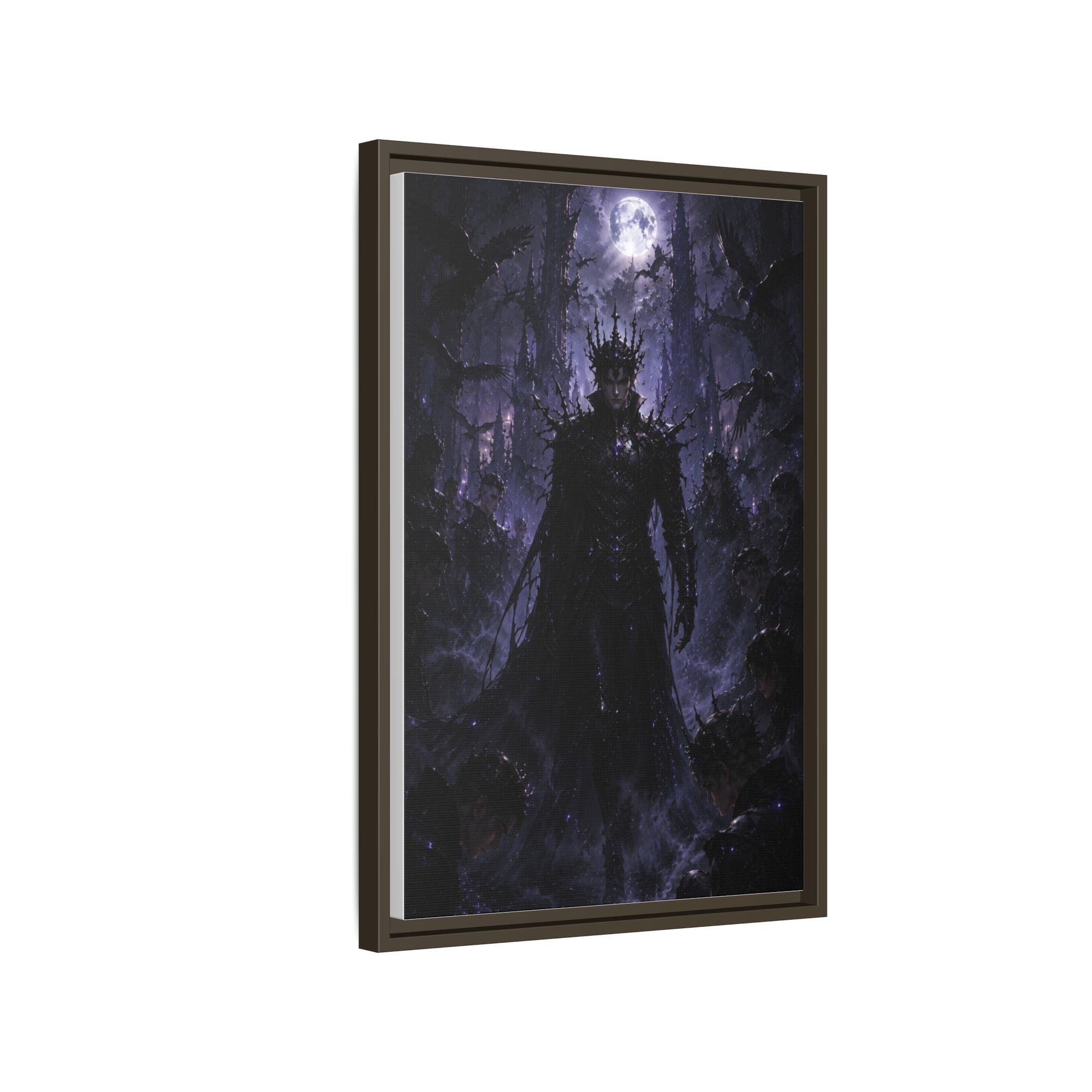Dark King Matte Canvas Framed Print — Gothic Fantasy Wall Art