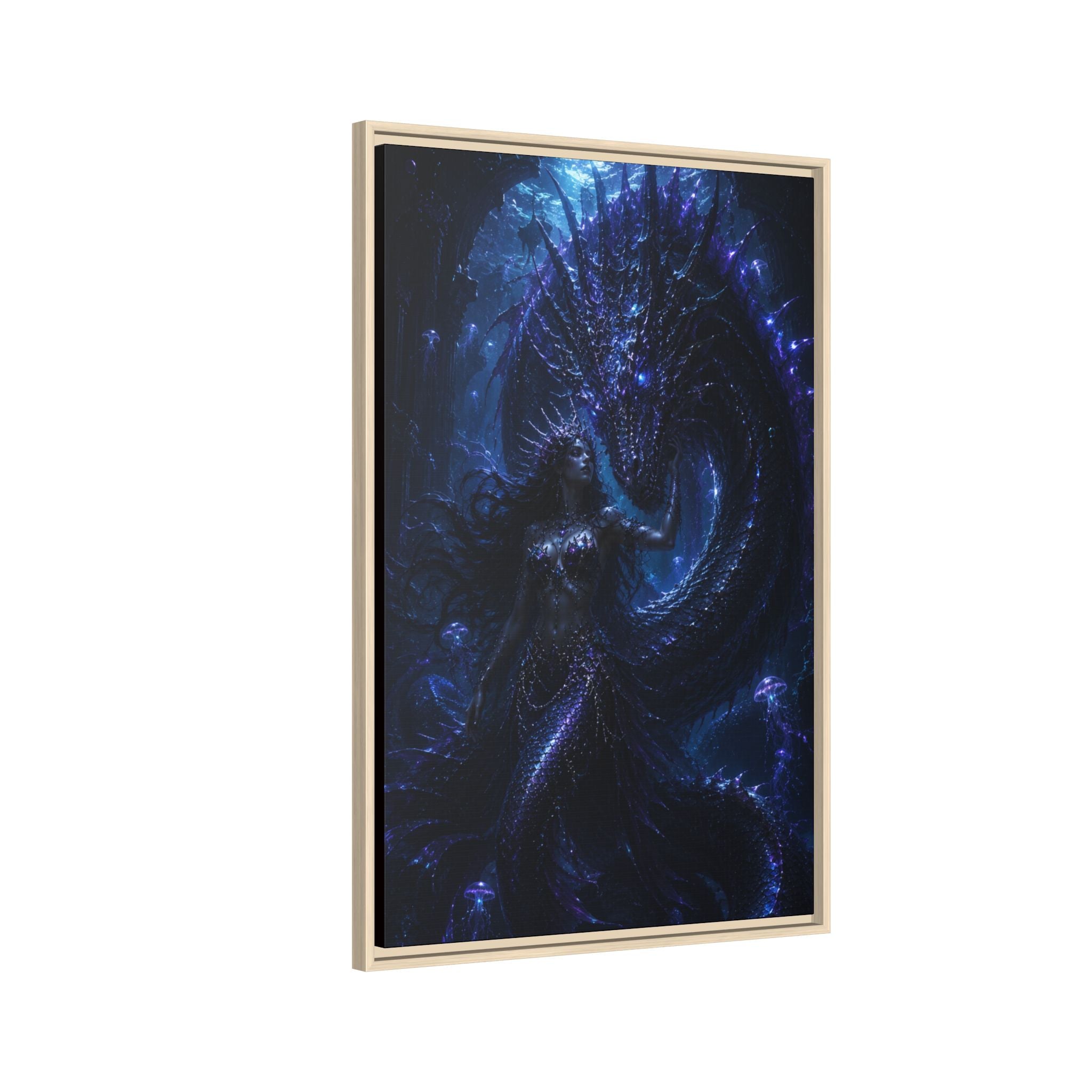Fine Art Paper Print — Mystical Blue Dragon Fantasy Print