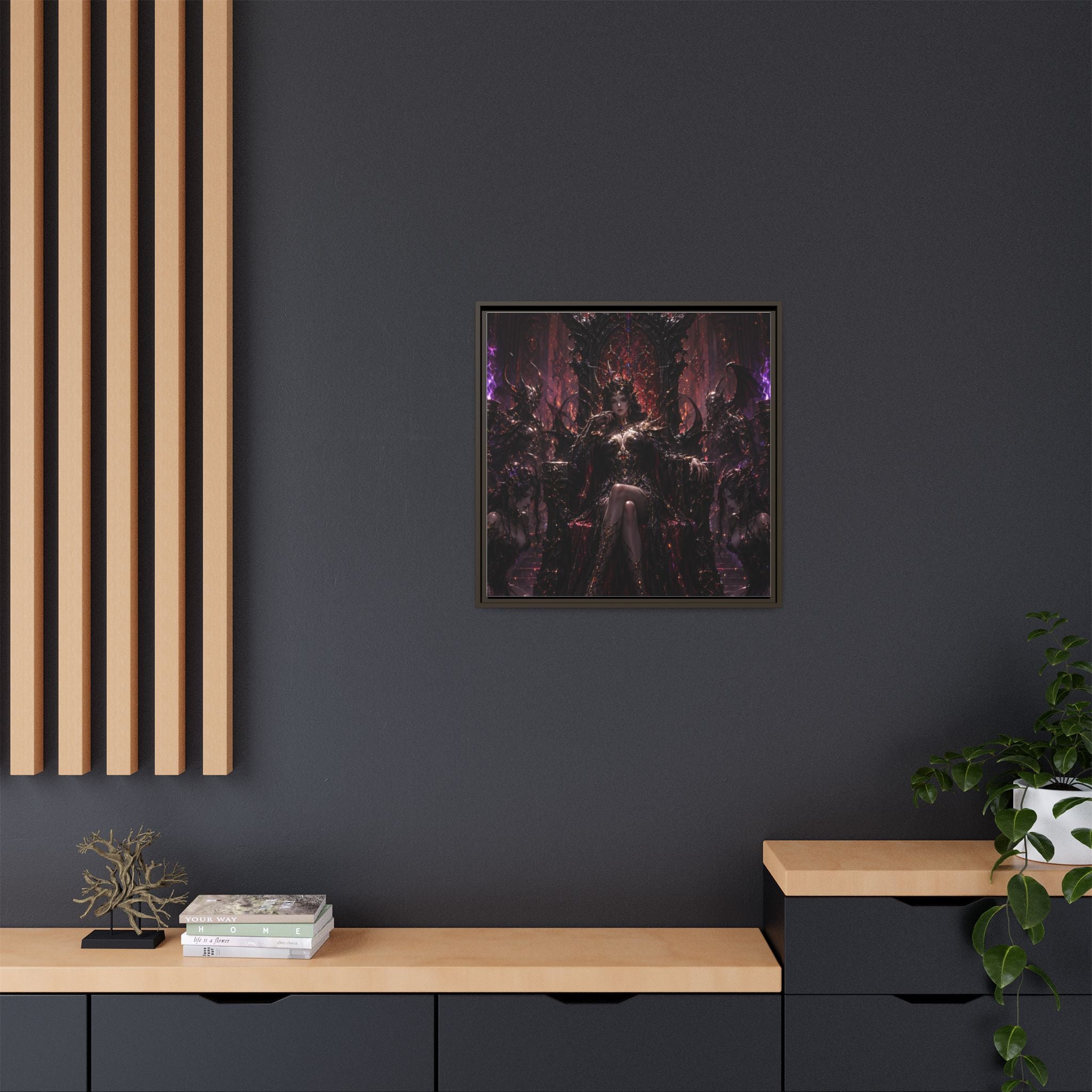 Dark Fantasy Queen Matte Canvas Framed Art