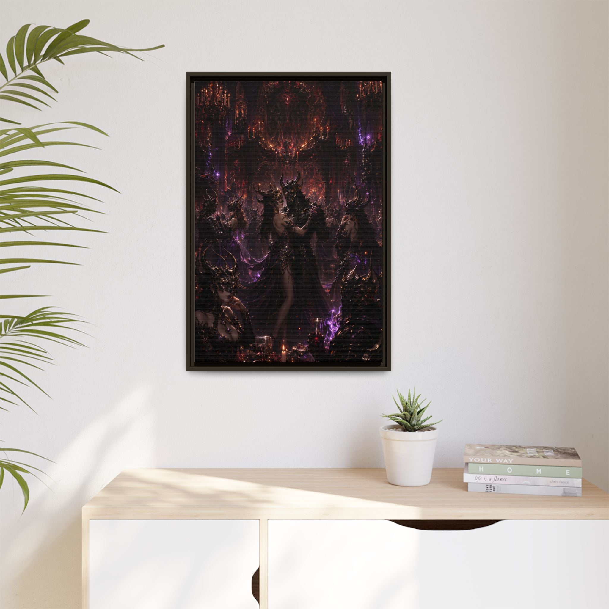 Framed Matte Canvas — Dark Fantasy Demon Lord Wall Art