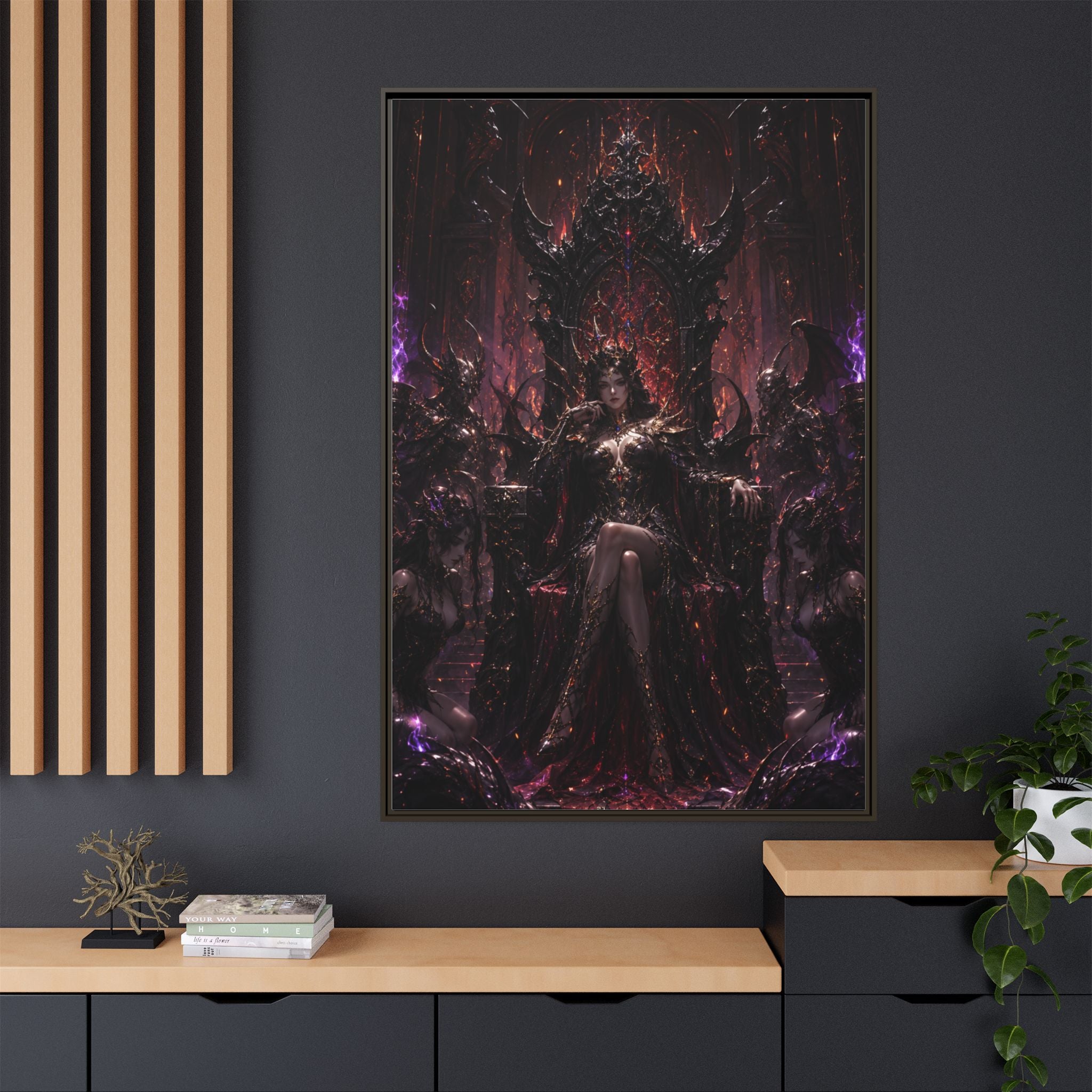 Dark Fantasy Queen Matte Canvas Framed Art