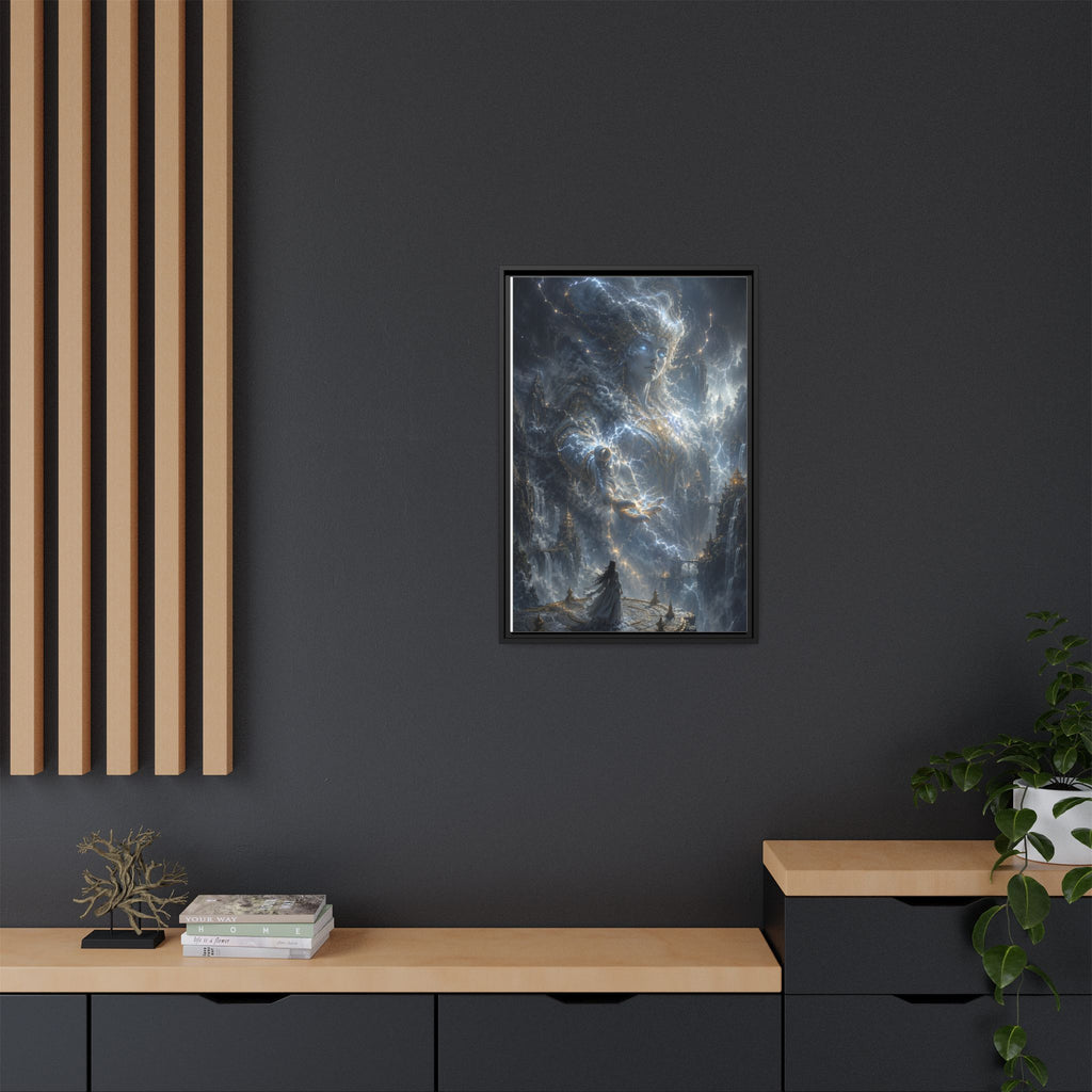 Framed Matte Canvas Print — Ethereal Star Goddess Fantasy Wall Art