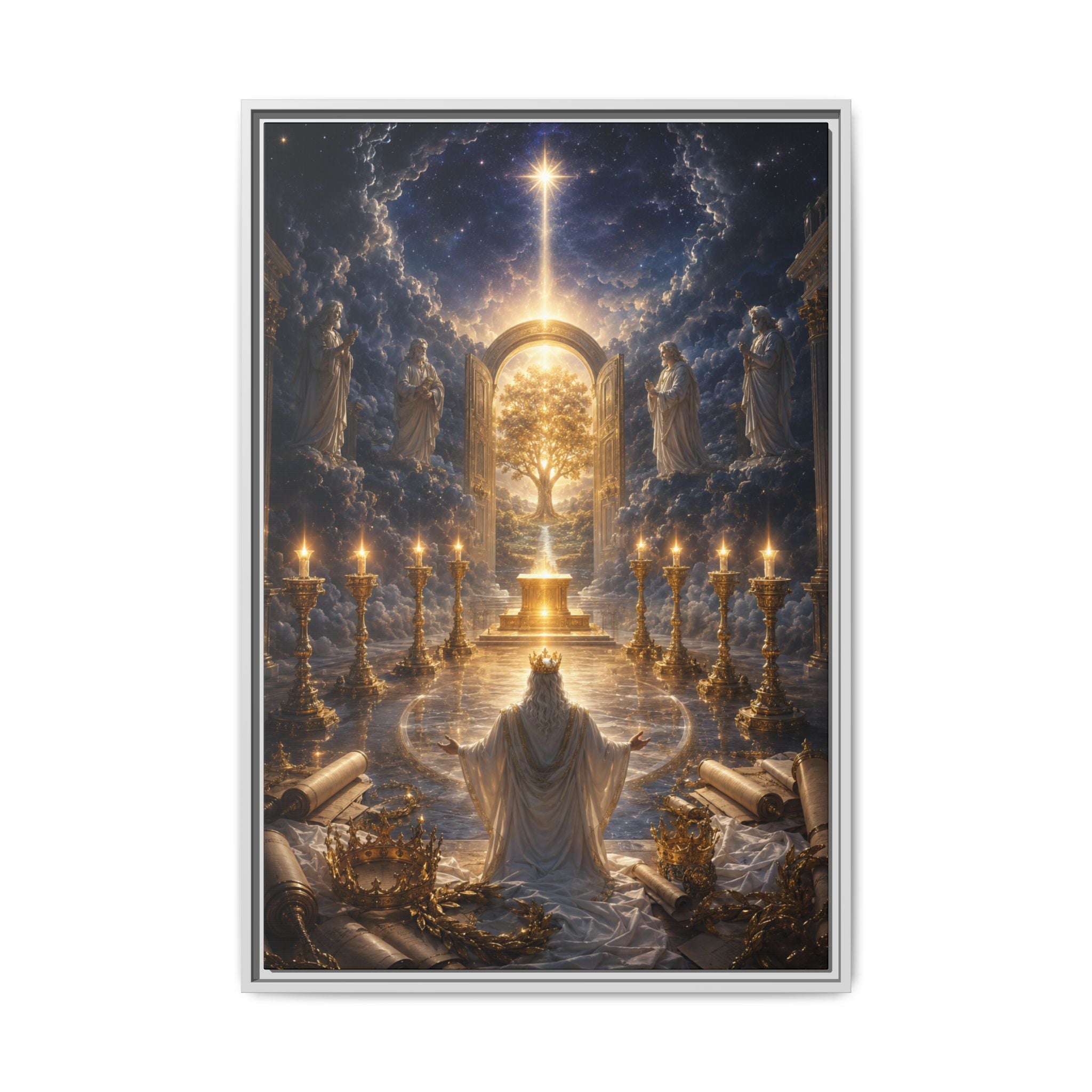 Fine Art Paper Print — Radiant Sacred Altar Scene