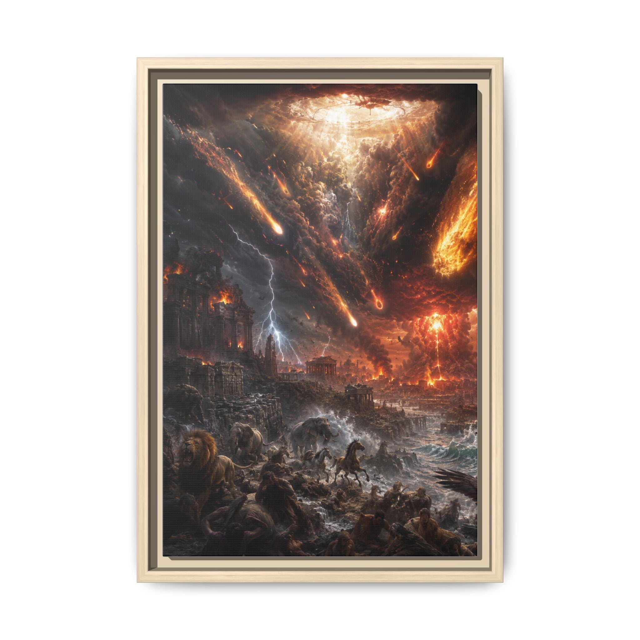 Apocalyptic Storm Matte Canvas Print (Framed)