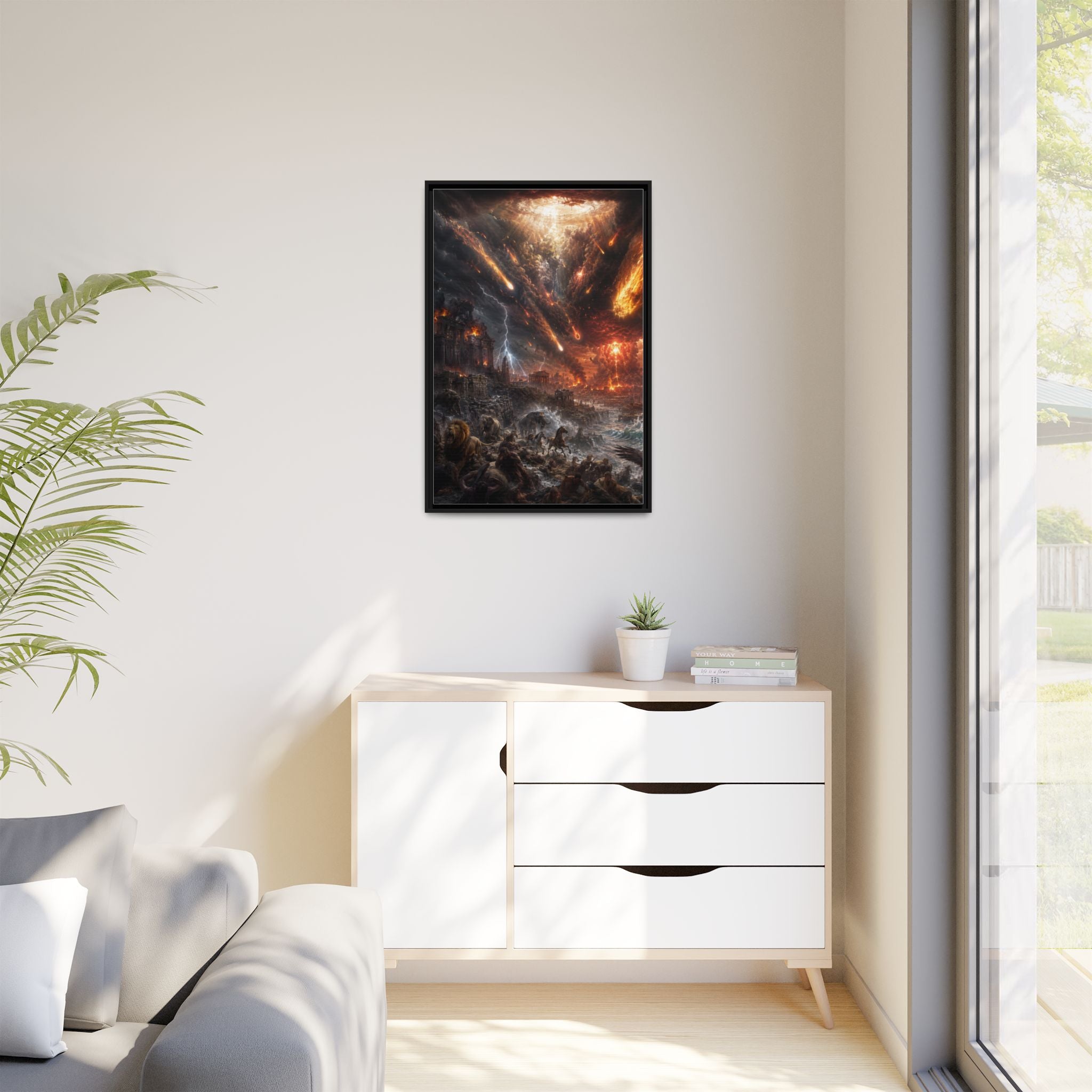 Apocalyptic Storm Matte Canvas Print (Framed)