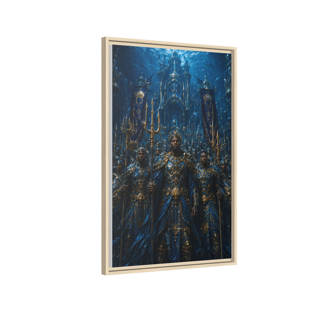 Framed Matte Canvas - Underwater King Artwork