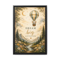 Dream Big Little One Hot Air Balloon Nursery Art Print, Canvas