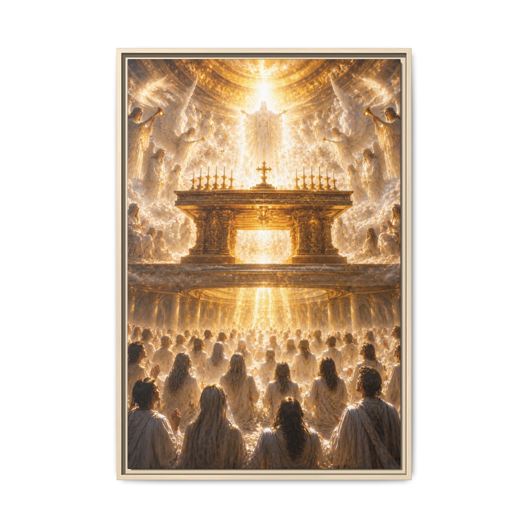 Heavenly Altar Fine Art Paper Print Wall Art — Spiritual Church Scene