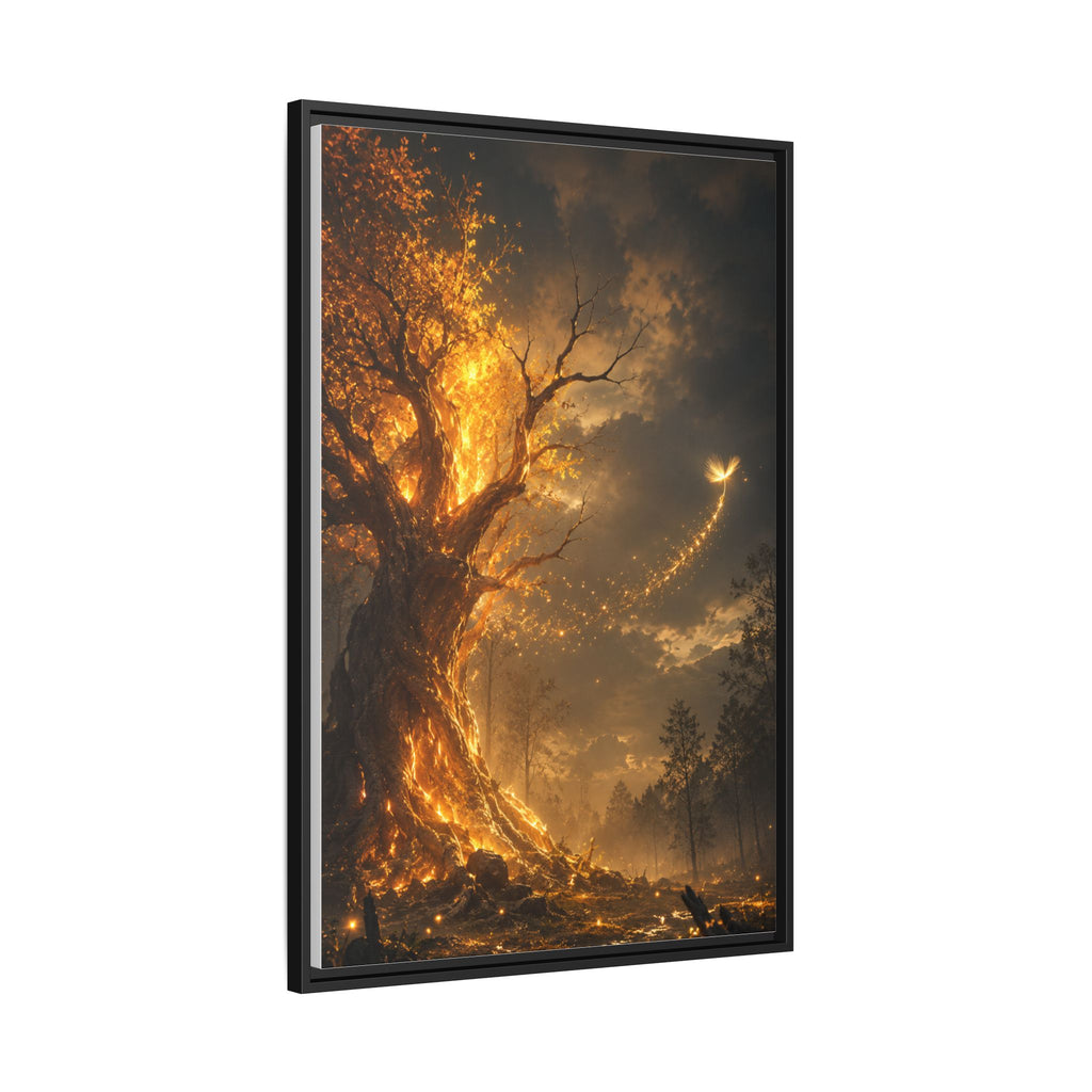 Framed Matte Canvas — Glowing Enchanted Tree Wall Art