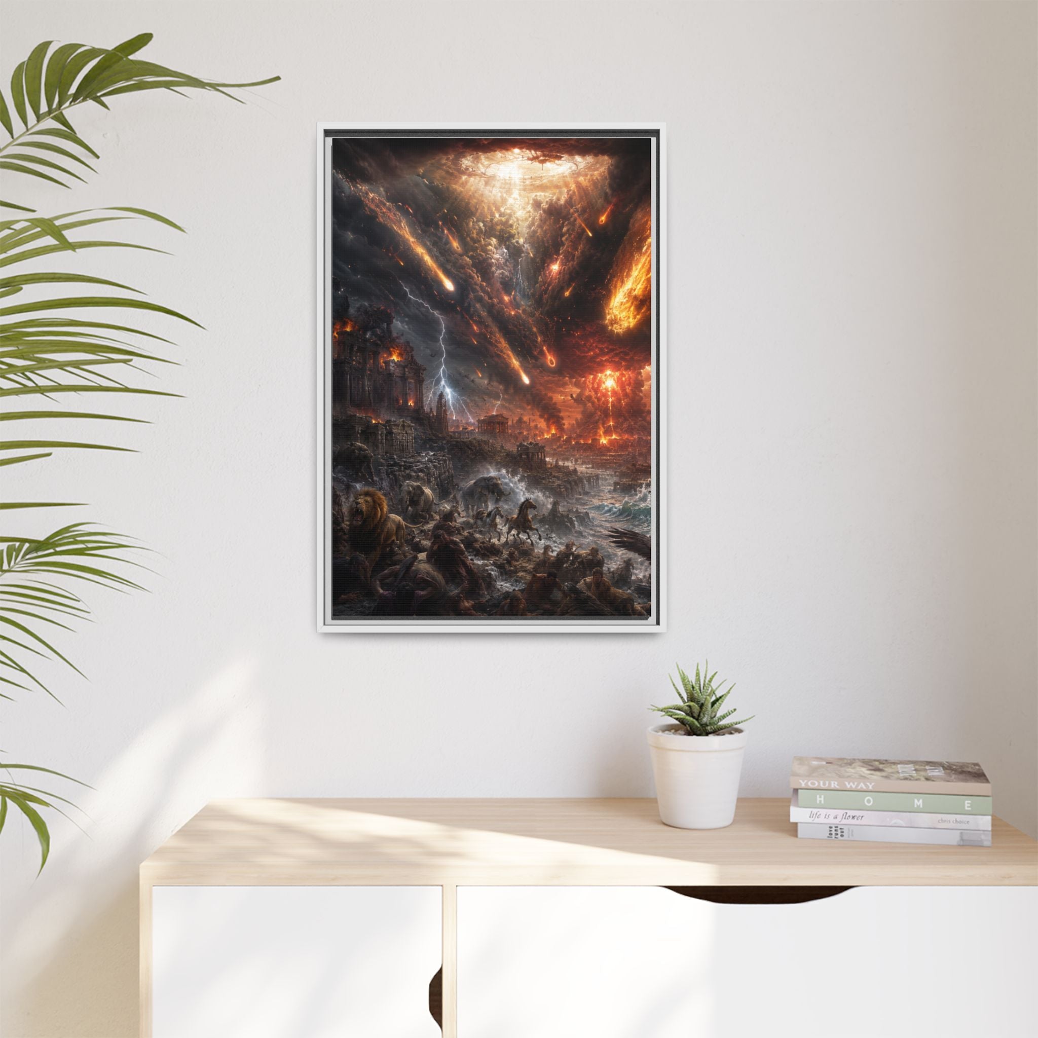 Apocalyptic Storm Matte Canvas Print (Framed)