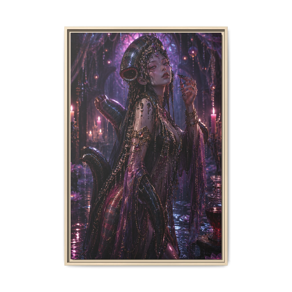 Gothic Fantasy Goddess Fine Art Paper Print — Dark Purple Wall Art