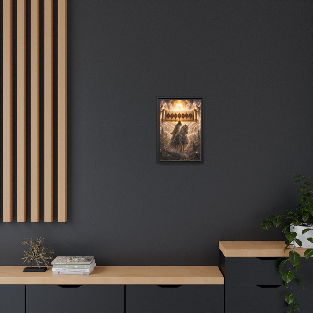 Framed Matte Canvas — Rider of the Pale Horse Biblical Apocalypse Wall Art