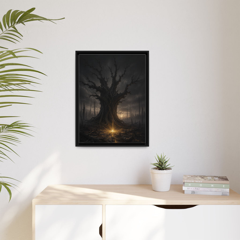 Dark Fantasy Tree Canvas Print — Framed Matte Wall Art