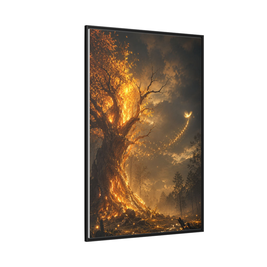 Framed Matte Canvas — Glowing Enchanted Tree Wall Art