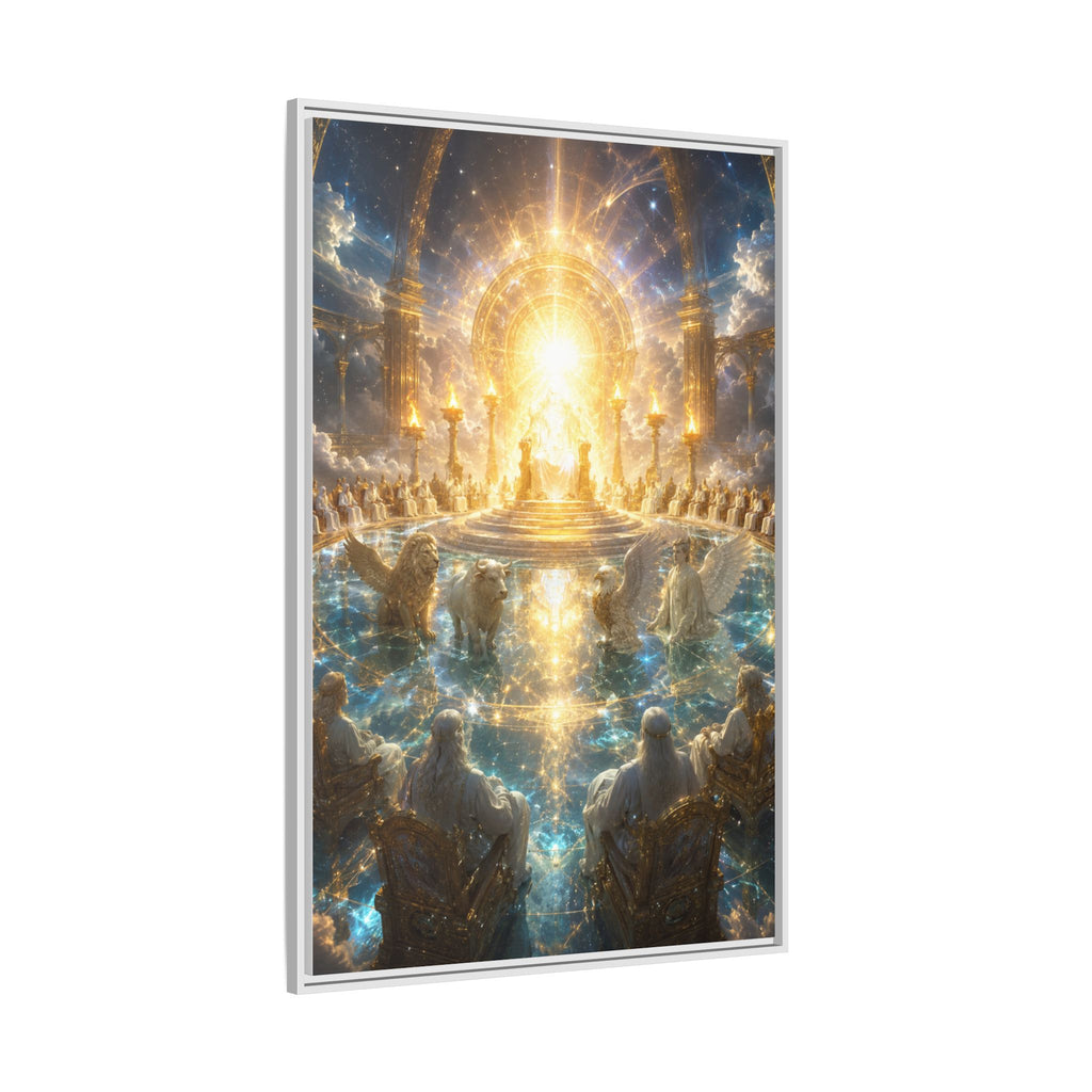 Heavenly Throne Room Matte Framed Canvas Print