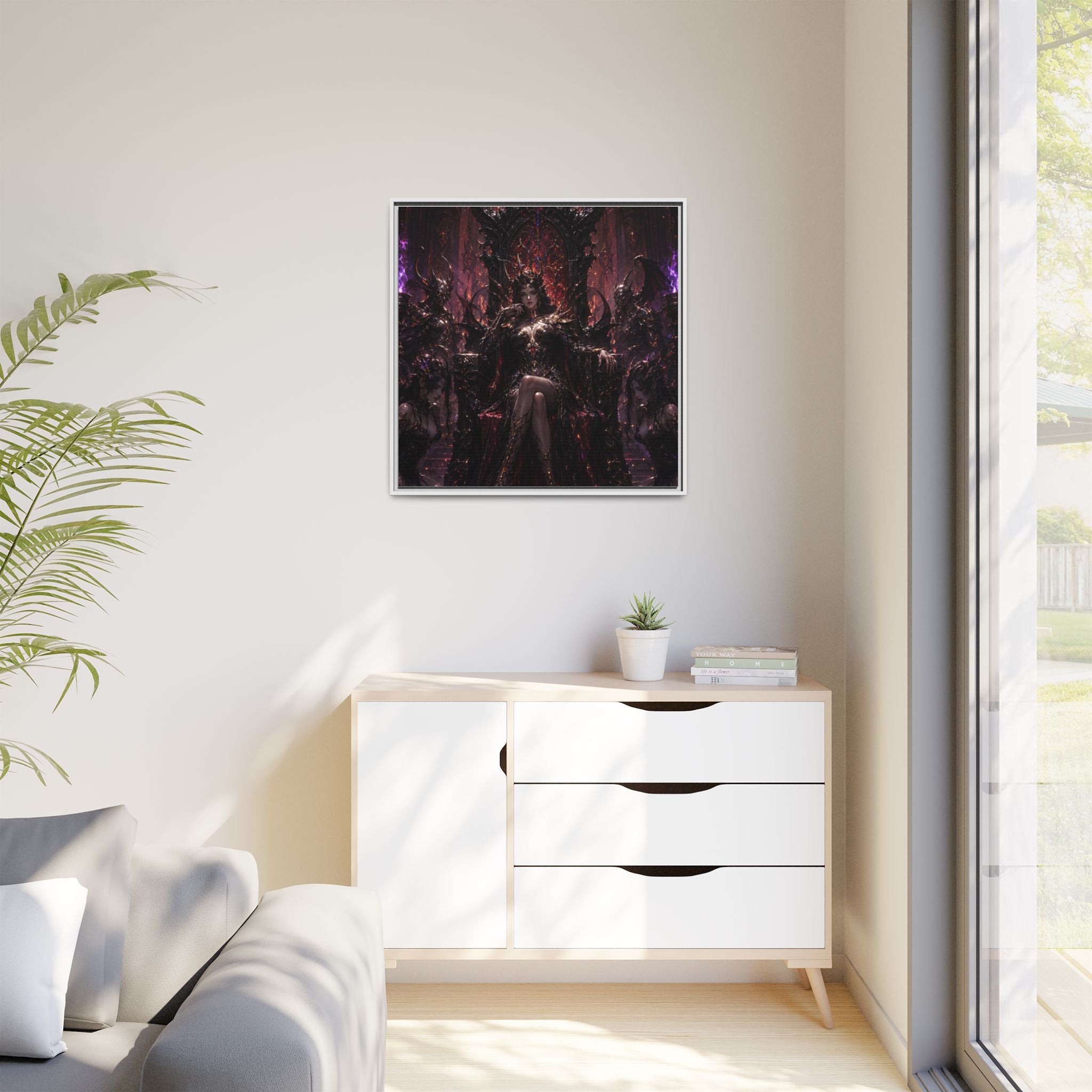 Dark Fantasy Queen Matte Canvas Framed Art