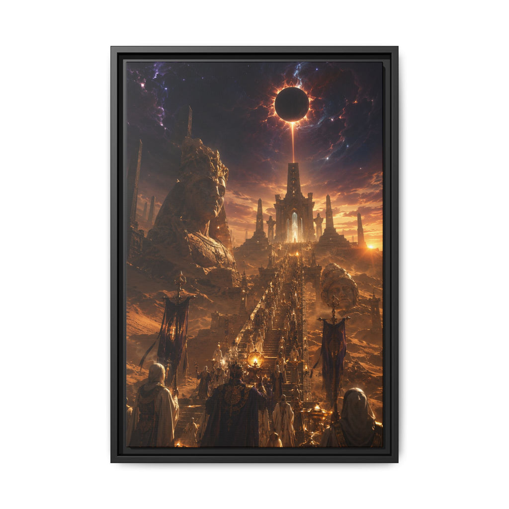 Fine Art Paper Print — Epic Fantasy City at Sunset