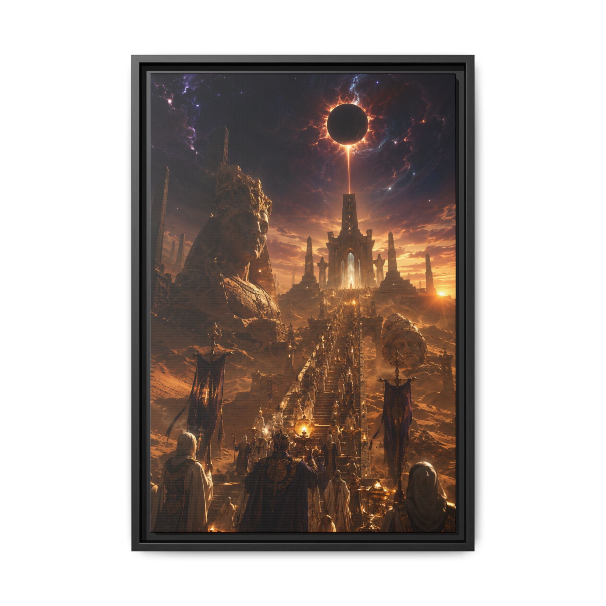 Fine Art Paper Print — Epic Fantasy City at Sunset