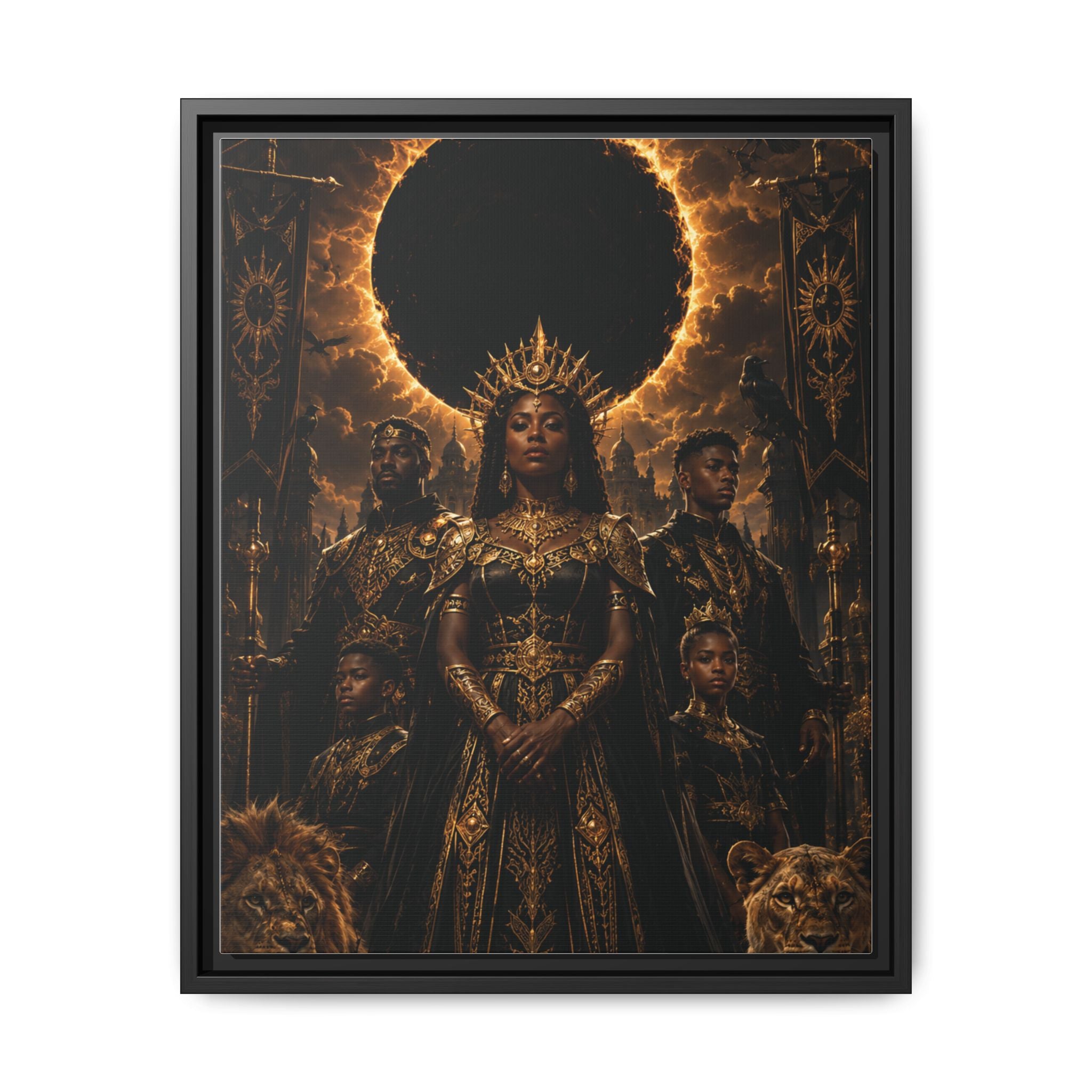 Regal Eclipse Matte Canvas Print — Framed Art Poster