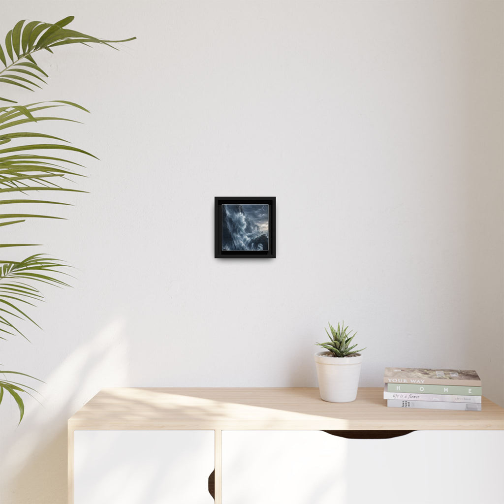 Framed Matte Canvas - Stormy Ocean Fantasy Wall Art