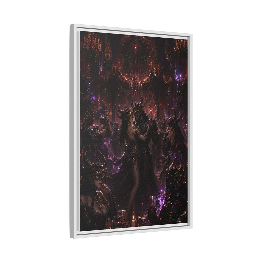 Framed Matte Canvas — Dark Fantasy Demon Lord Wall Art