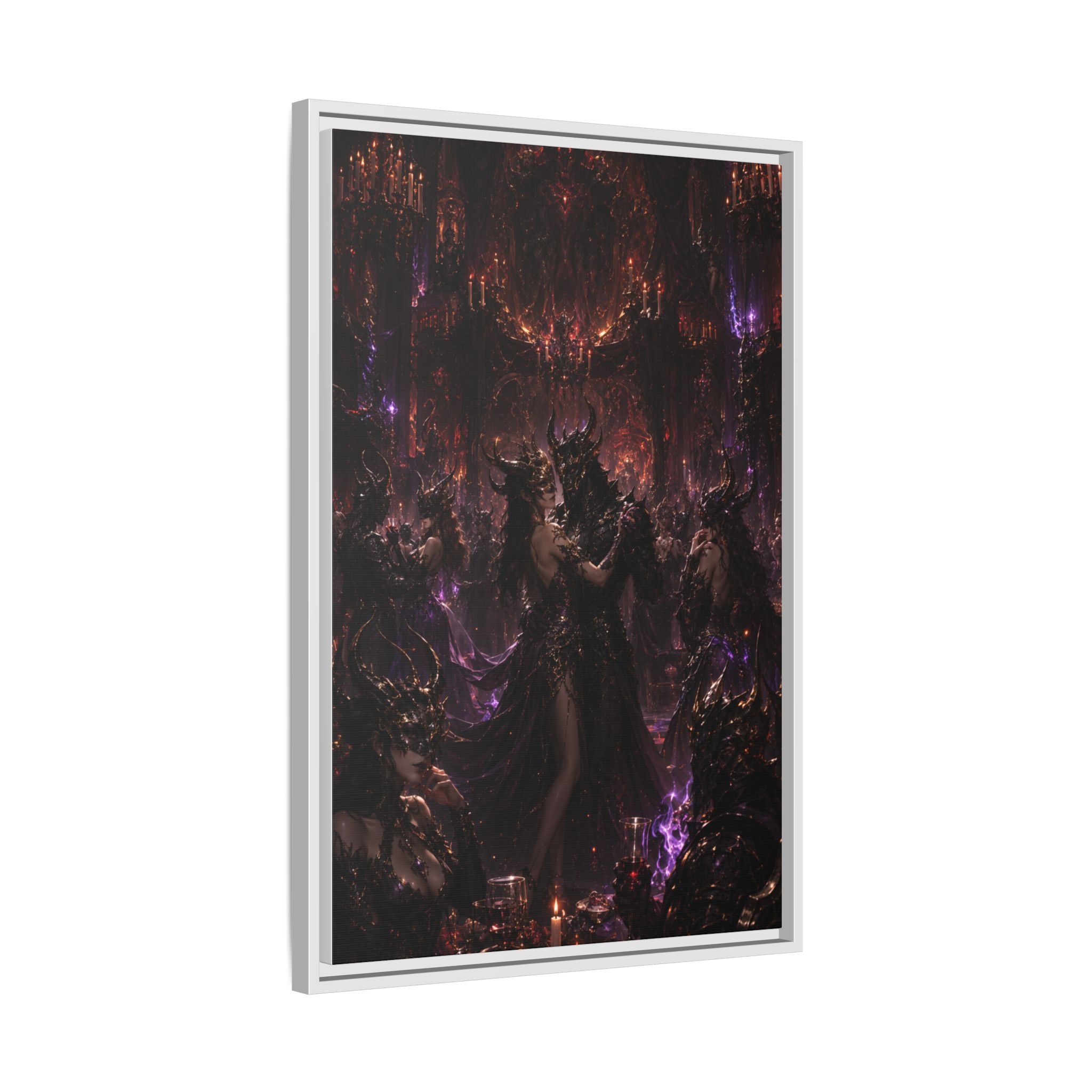 Framed Matte Canvas — Dark Fantasy Demon Lord Wall Art