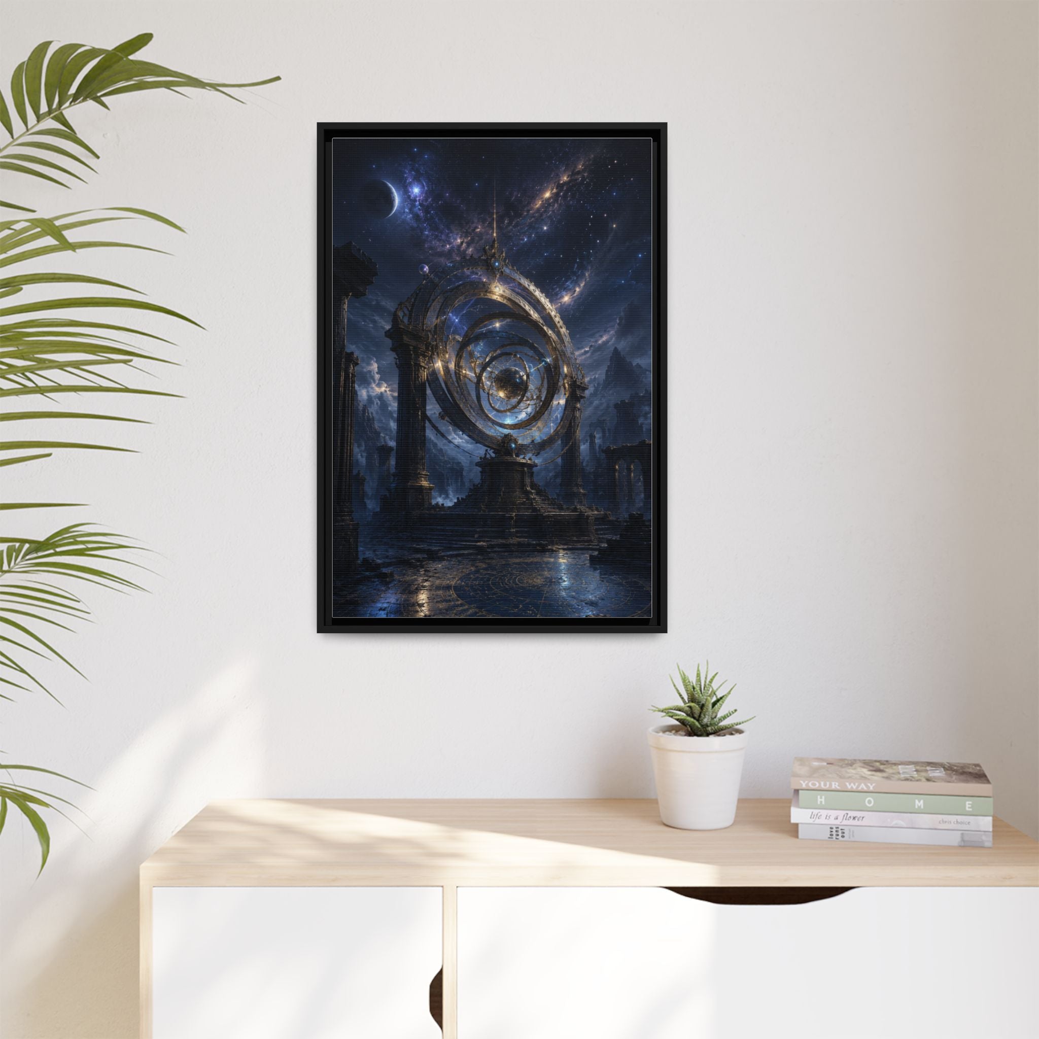 Mystical Astral Portal Matte Canvas Print — Framed Wall Art